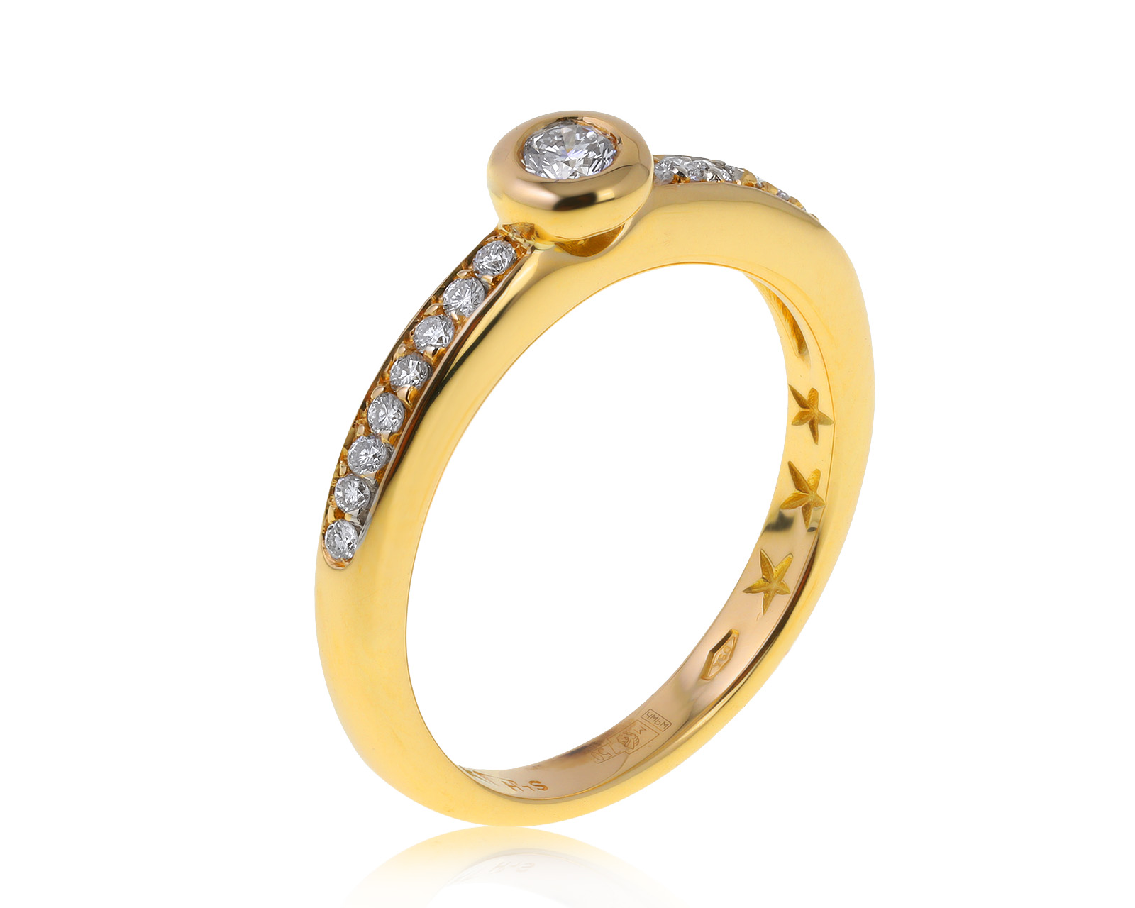 Оригинальное золотое кольцо с бриллиантами 0.30ct H.Stern Noble 140721/5