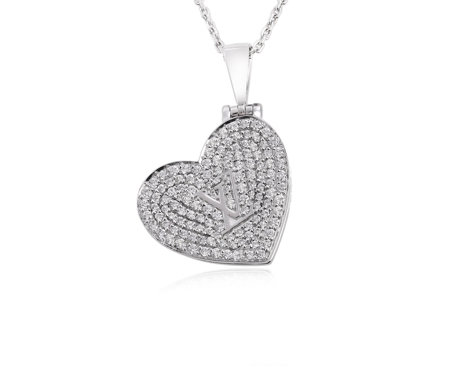 Оригинальный золотой кулон Louis Vuitton Diamond Heart 110924/1