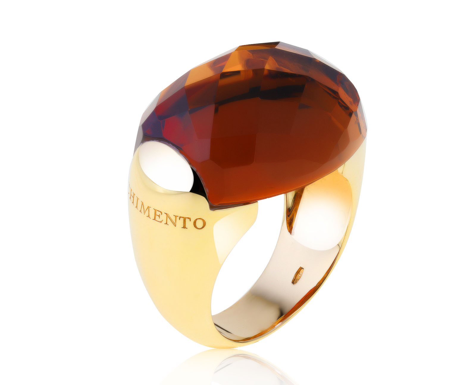 Оригинальное золотое кольцо с цитрином 19.66ct Chimento 040921/6