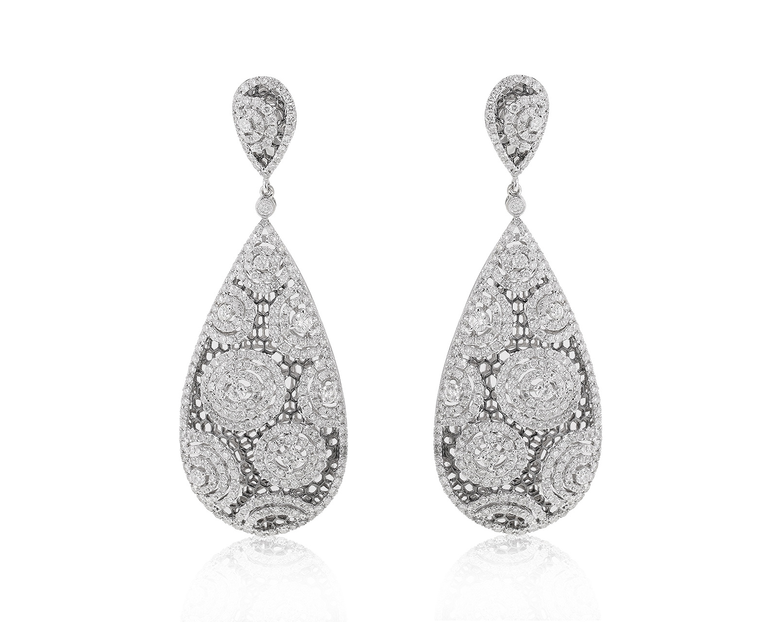 Шикарные золотые серьги с бриллиантами 5.65ct 280423/4 Шикарные золотые серьги с бриллиантами 5.65ct 280423/4