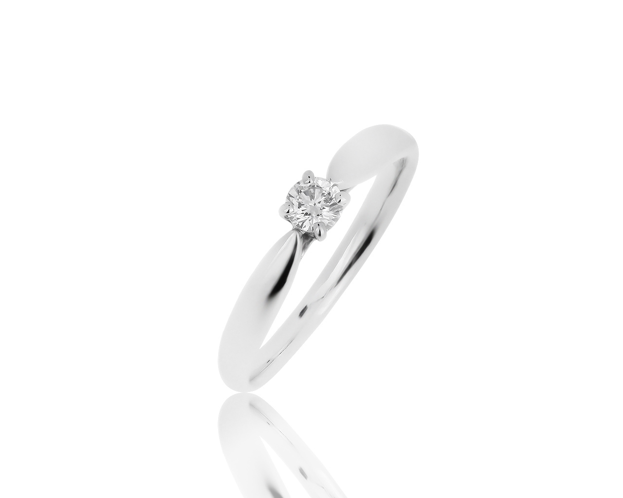 Оригинальное платиновое кольцо с бриллиантом 0.17ct Tiffany&Co 240719/32