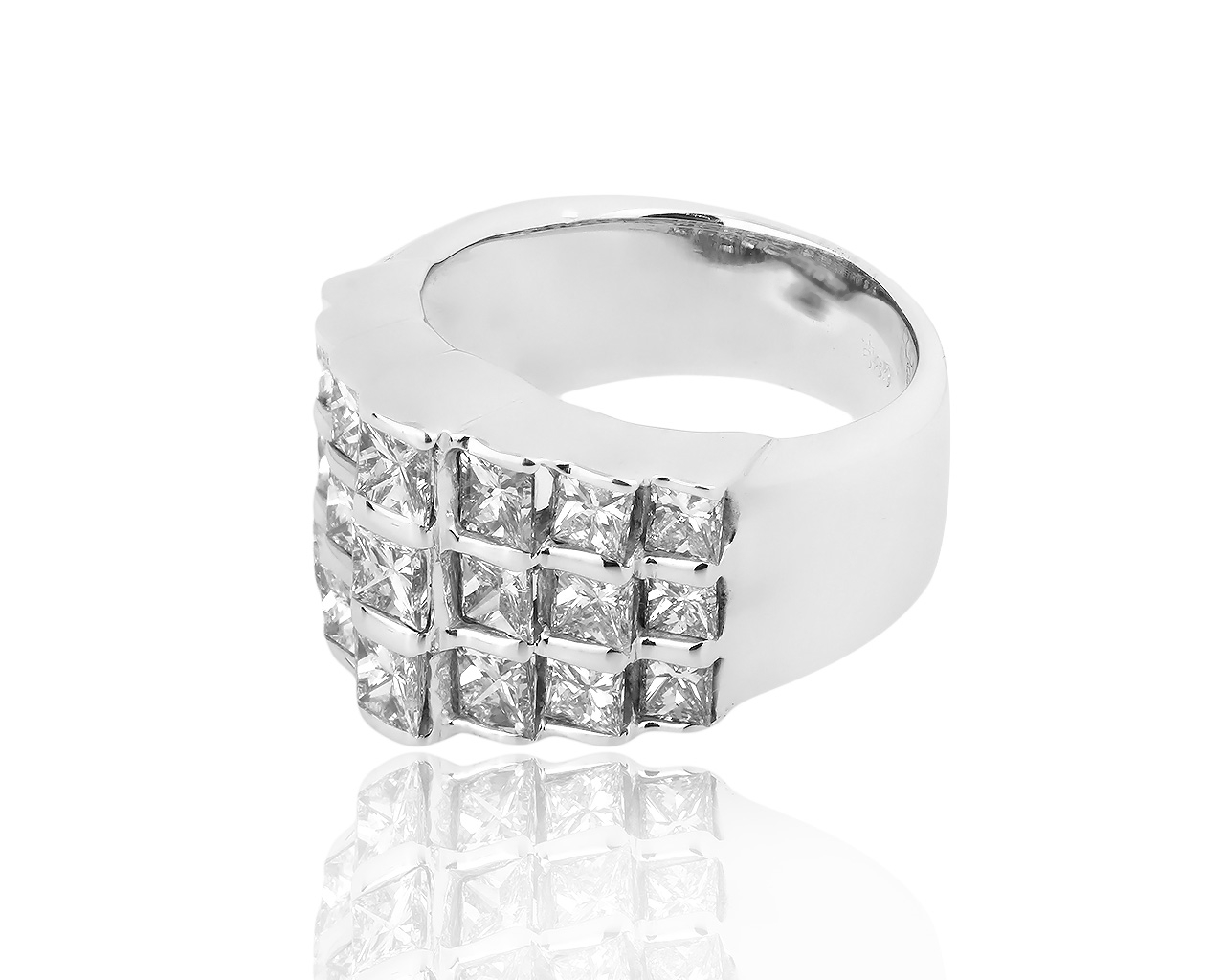 Шикарное золотое кольцо с бриллиантами 2.52ct