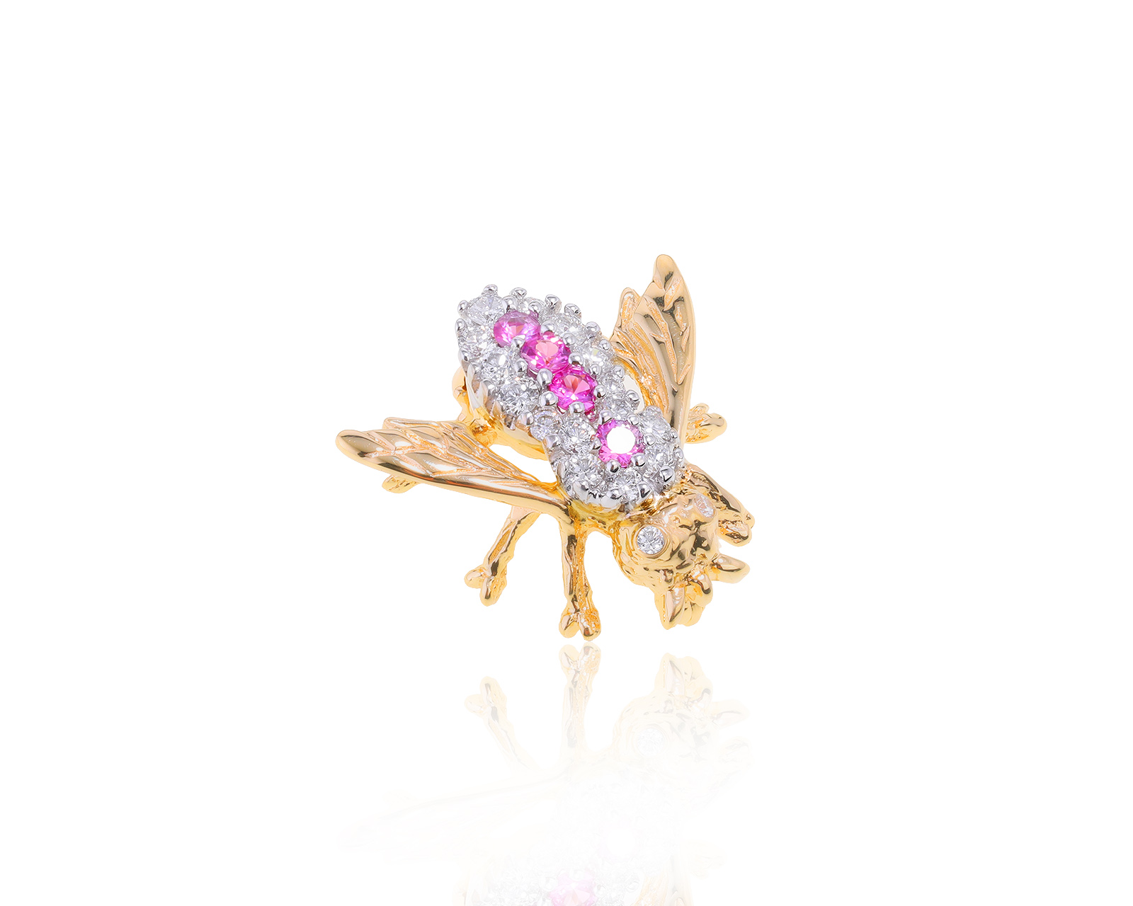 Стильная золотая брошь с бриллиантами 0.51ct 130222/5 Стильная золотая брошь с бриллиантами 0.51ct 130222/5