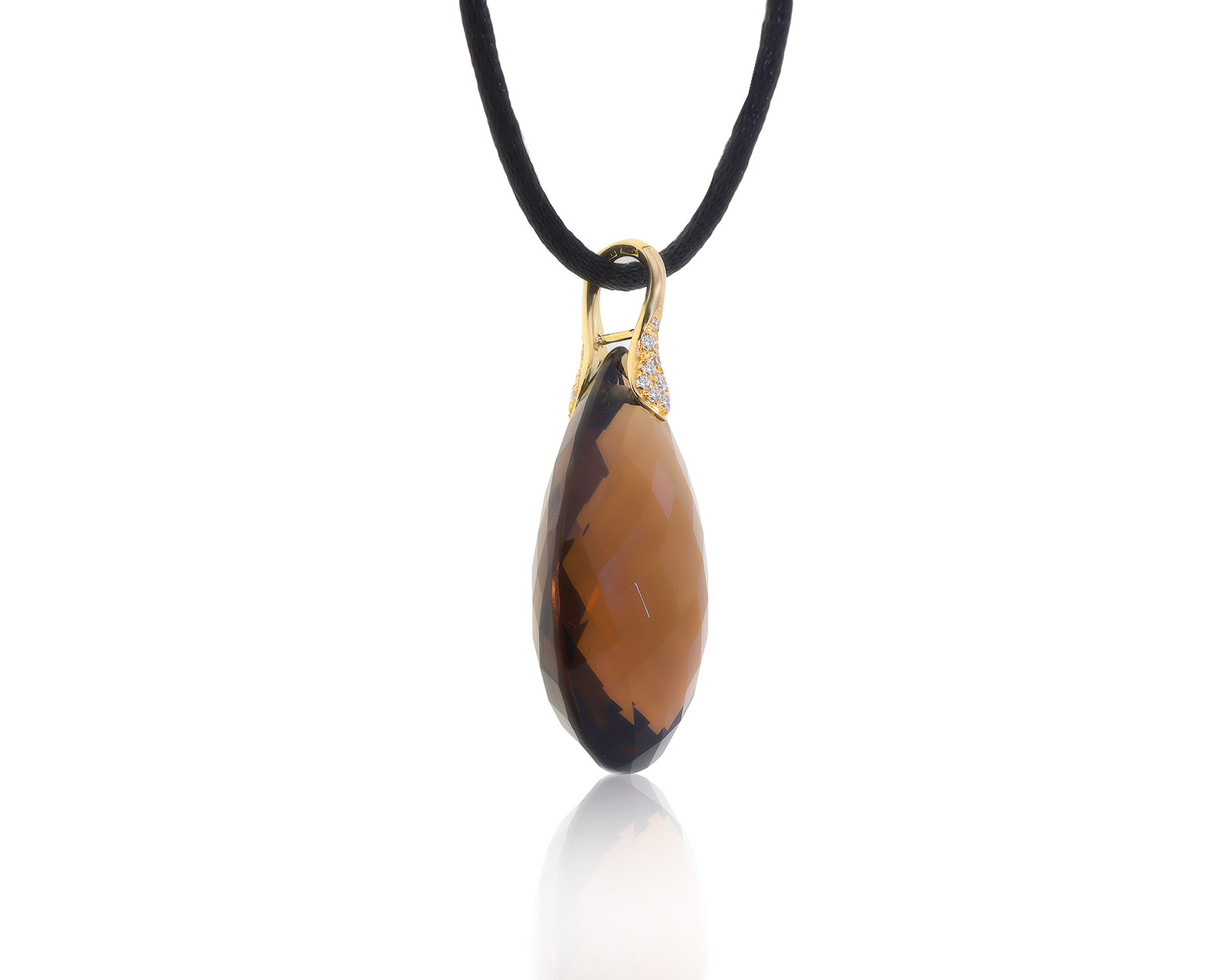 Оригинальный золотой кулон с кварцем 49.26ct Utopia