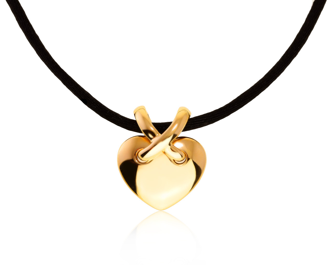 Оригинальный золотой кулон Chaumet Liens Heart 010421/12