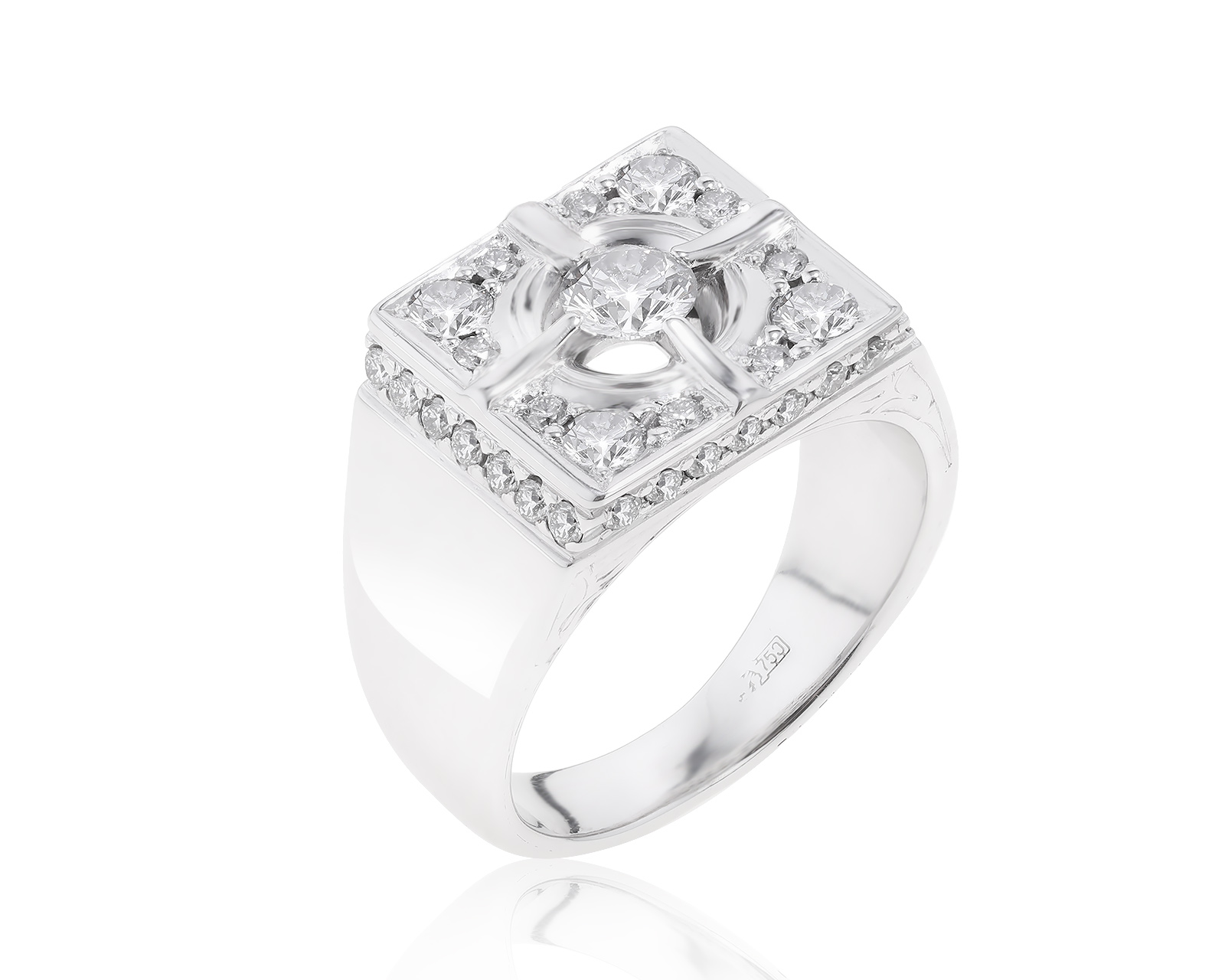 Достойное золотое кольцо с бриллиантами 1.87ct 100322/12