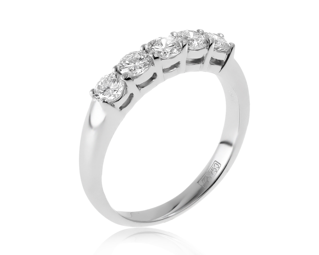 Престижное золотое кольцо с бриллиантами 0.70ct
