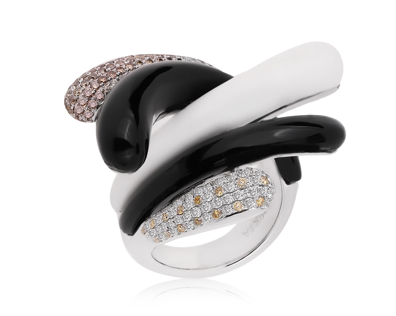 Оригинальное золотое кольцо с ониксом British Academy of Jewellery 280220/4