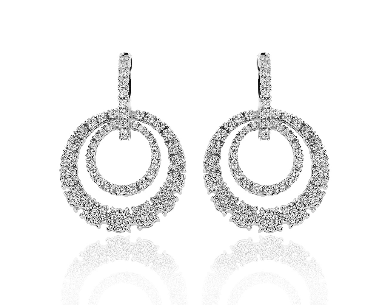 Солидные золотые серьги с бриллиантами 5.70ct 230619/2
