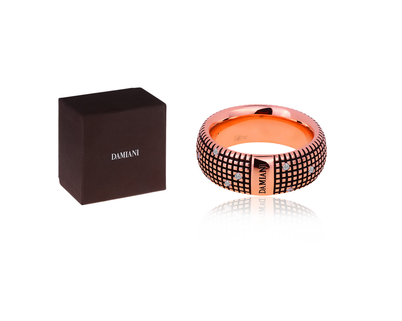Солидное золотое кольцо с бриллиантами Damiani 
