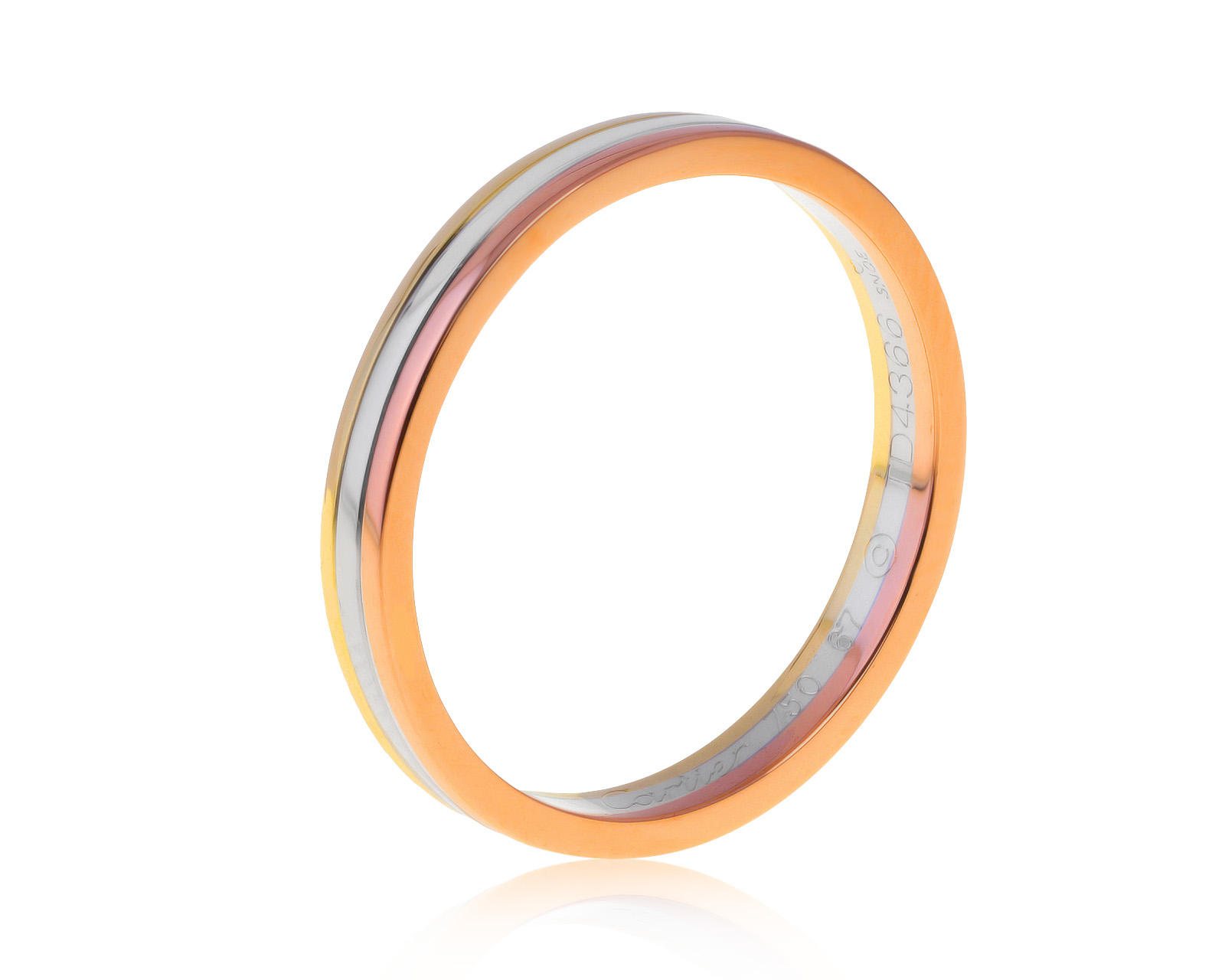 Оригинальное золотое кольцо Cartier Trinity 120821/3 Оригинальное золотое кольцо Cartier Trinity 120821/3