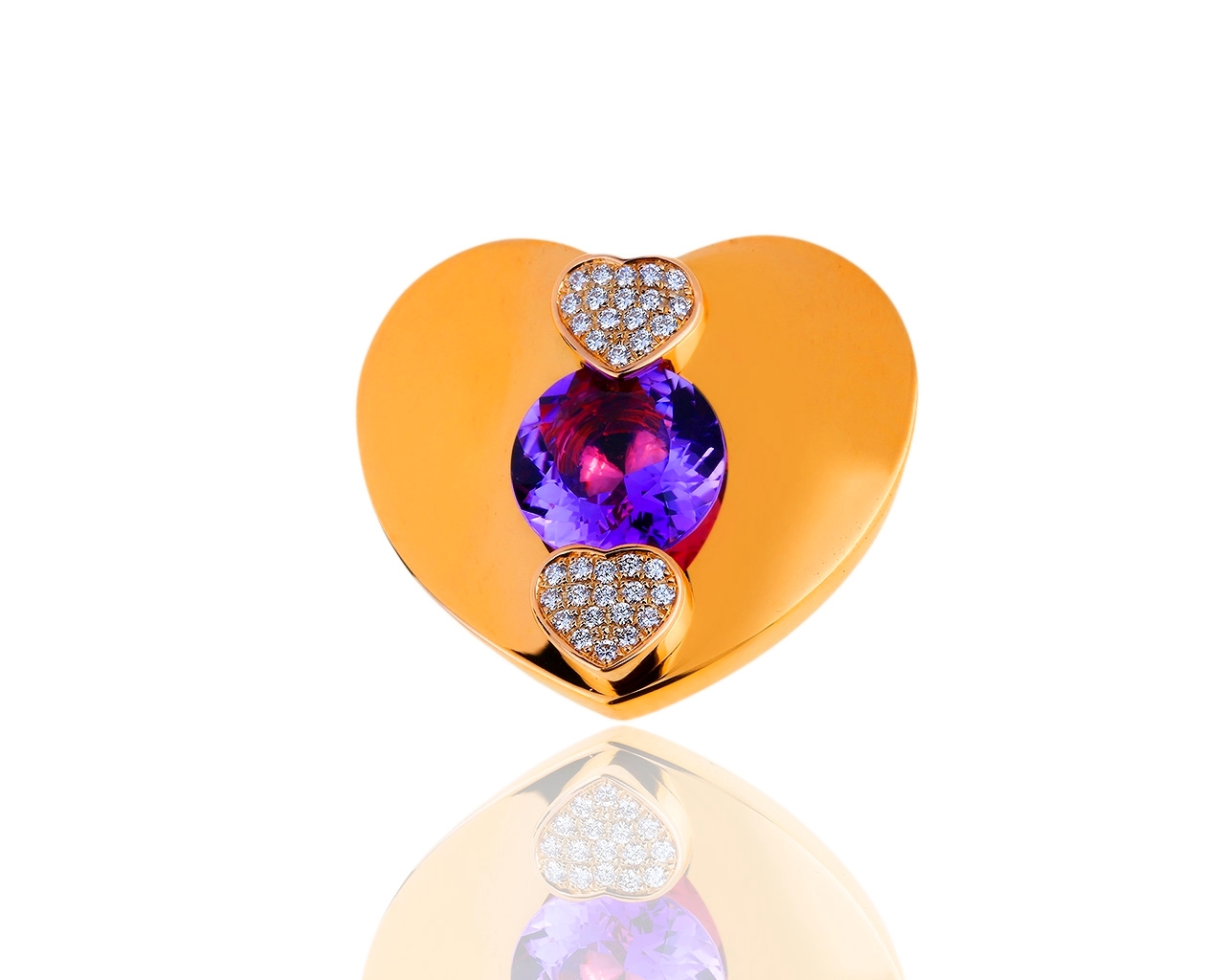 Оригинальный золотой кулон с бриллиантами 0.24ct и аметистом 3.50ct Chopard 290619/3