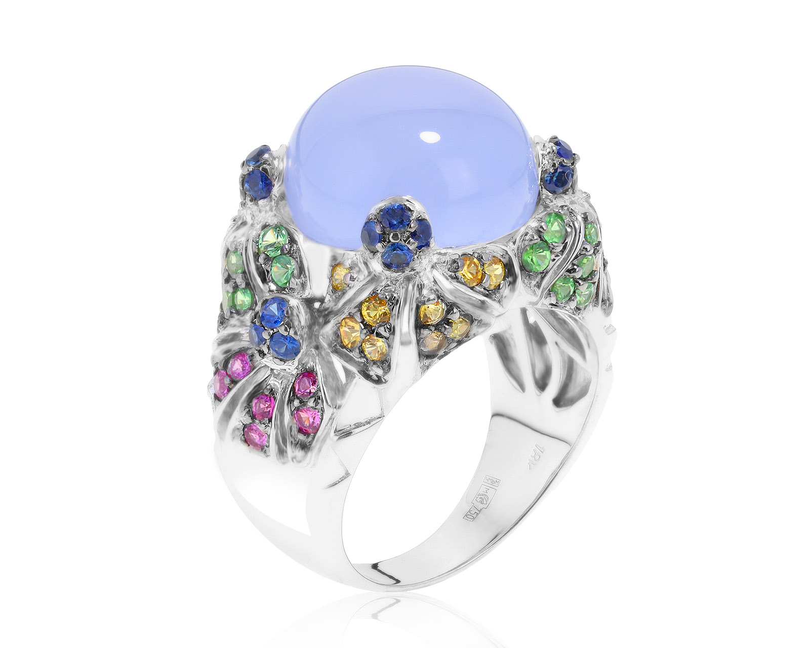 Великолепное золотое кольцо с халцедоном 11.25ct 151021/5