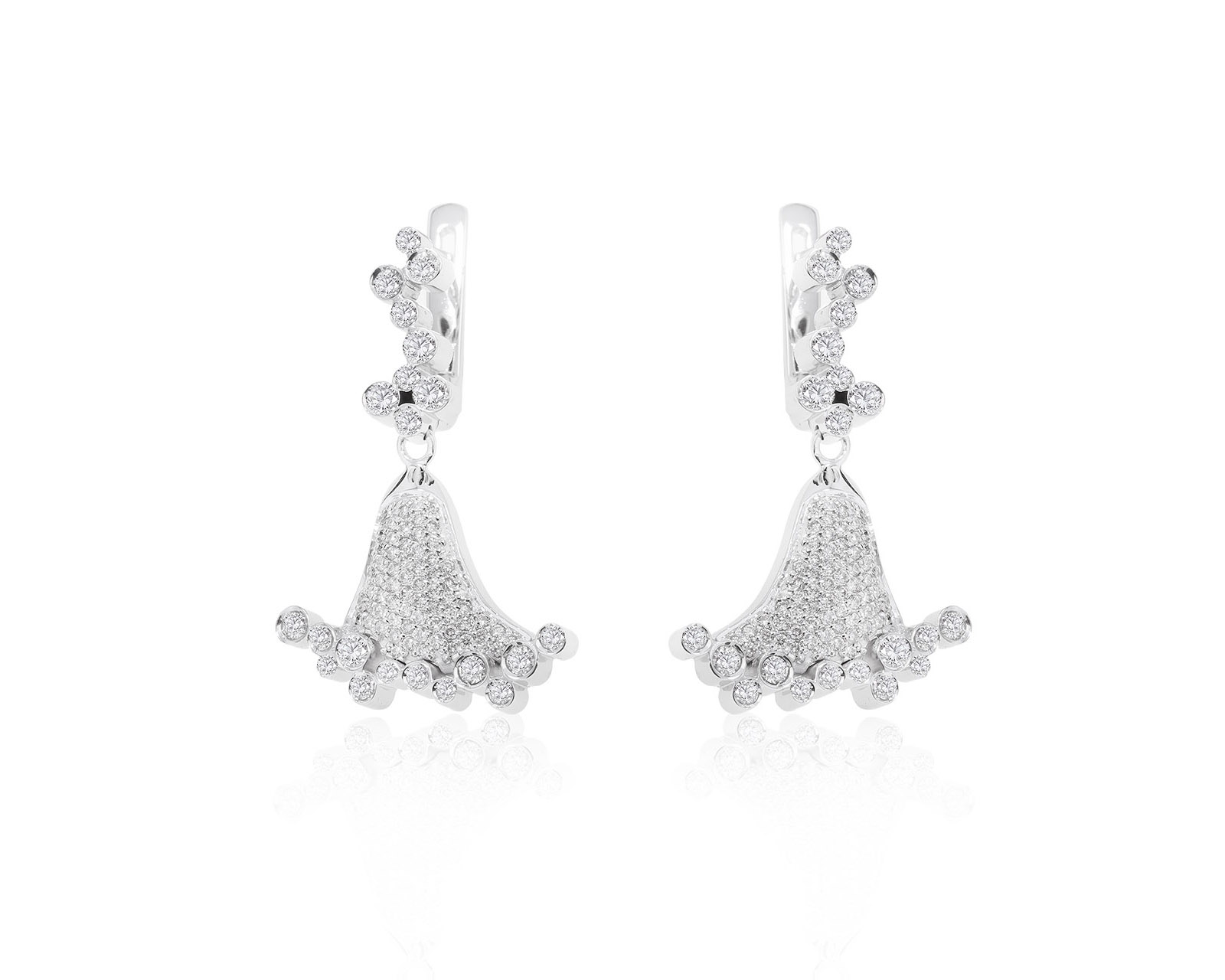 Превосходные золотые серьги с бриллиантами 1.55ct 280522/7 Превосходные золотые серьги с бриллиантами 1.55ct 280522/7