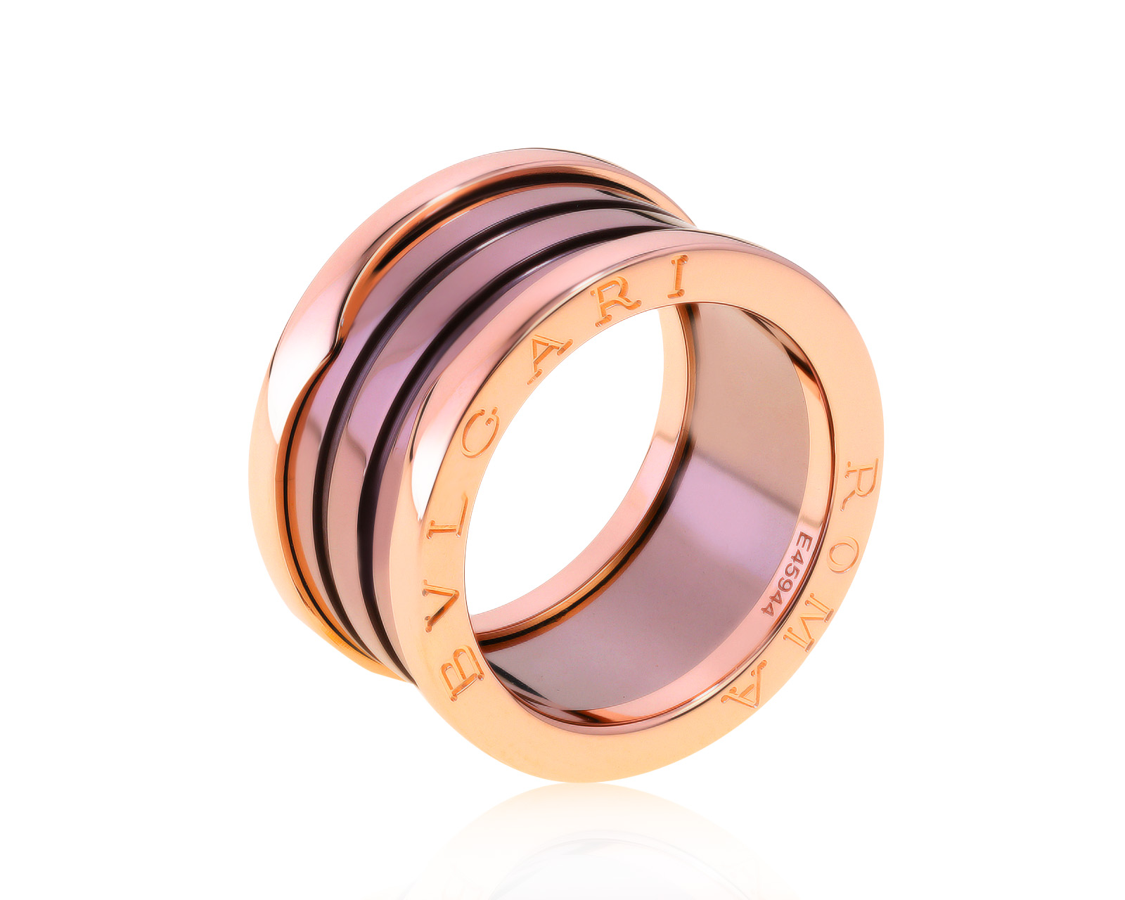 Оригинальное золотое кольцо с керамикой Bvlgari B.Zero1