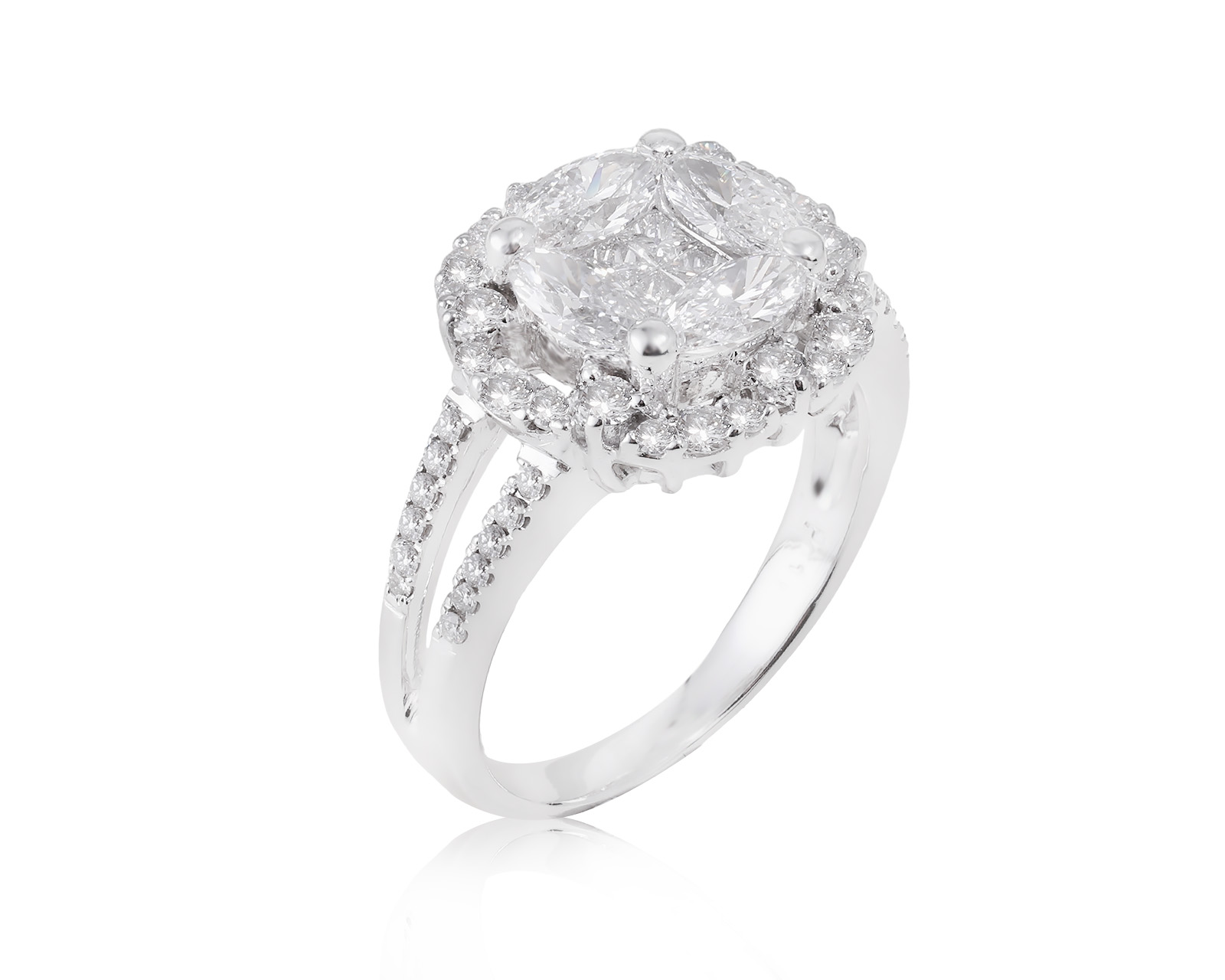 Золотое кольцо с бриллиантами 1.47ct 090124/3