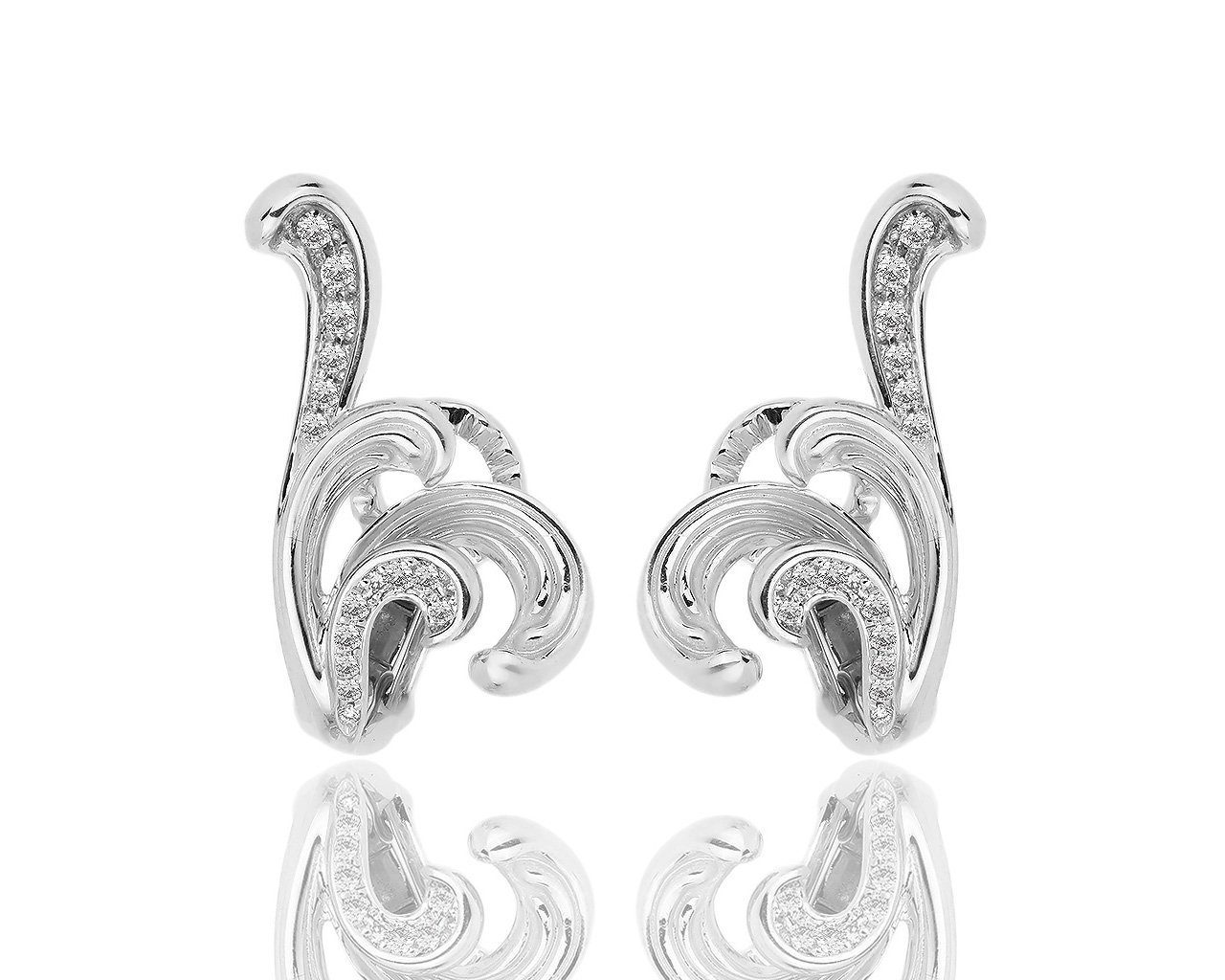 Золотые серьги с бриллиантами 0.19ct Carrera y Carrera Origen Золотые серьги с бриллиантами 0.19ct Carrera y Carrera Origen