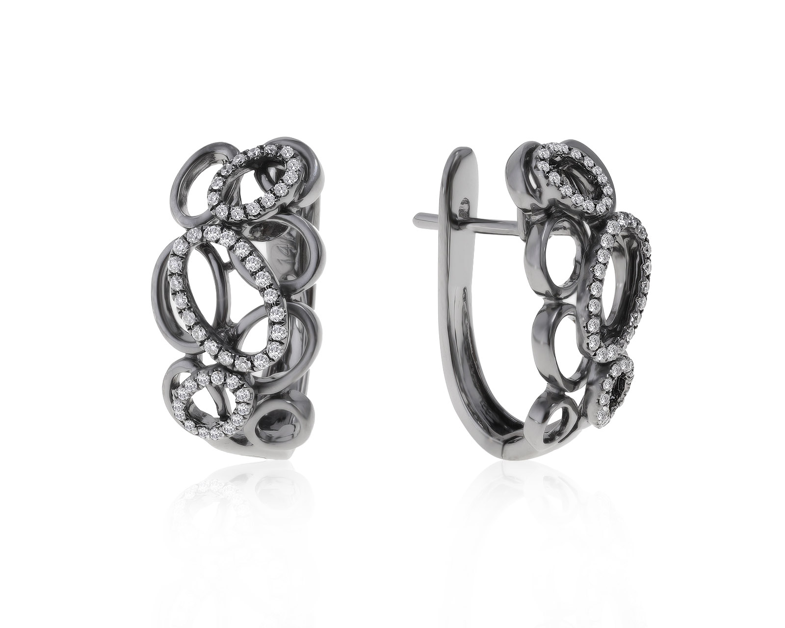 Нарядные золотые серьги с бриллиантами 0.50ct 101121/9