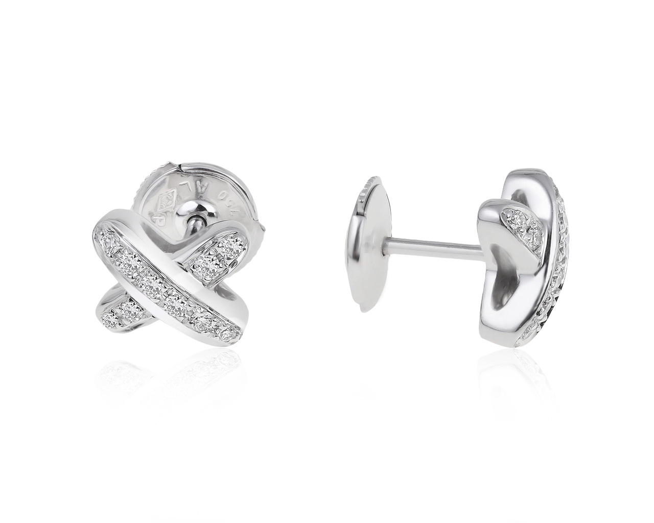 Оригинальные золотые серьги с бриллиантами 0.20ct Chaumet Liens 150621/5