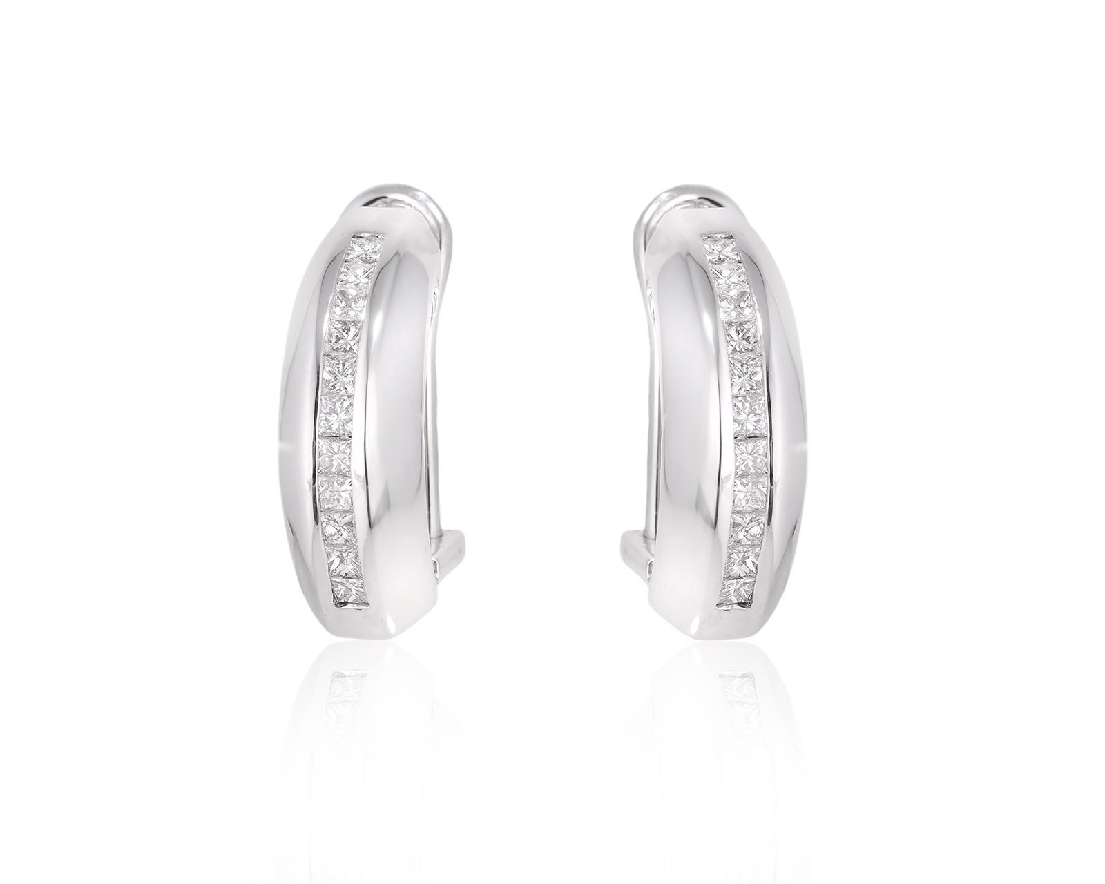 Золотые серьги с бриллиантами 1.10ct 091024/21 Золотые серьги с бриллиантами 1.10ct 091024/21