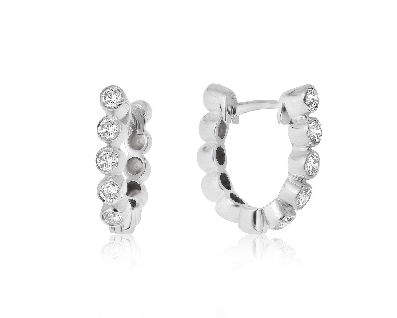 Элегантные золотые серьги с бриллиантами 0.60ct 080521/1