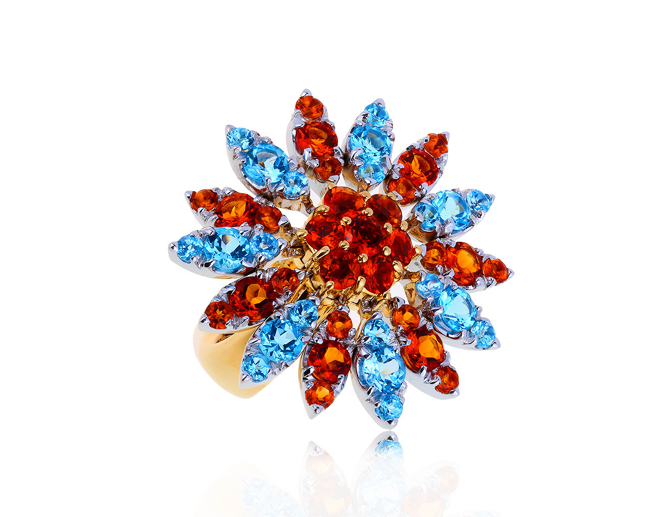 Оригинальное золотое кольцо с цитринами 3.56ct Pasquale Bruni 021219/5
