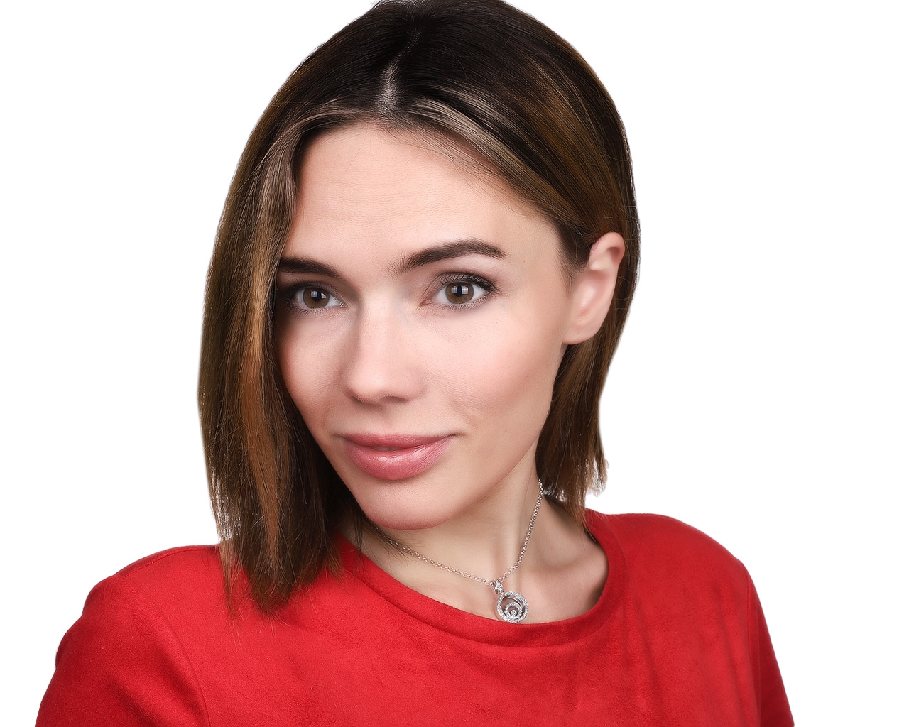 Притягательный золотой кулон с бриллиантами 0.35ct