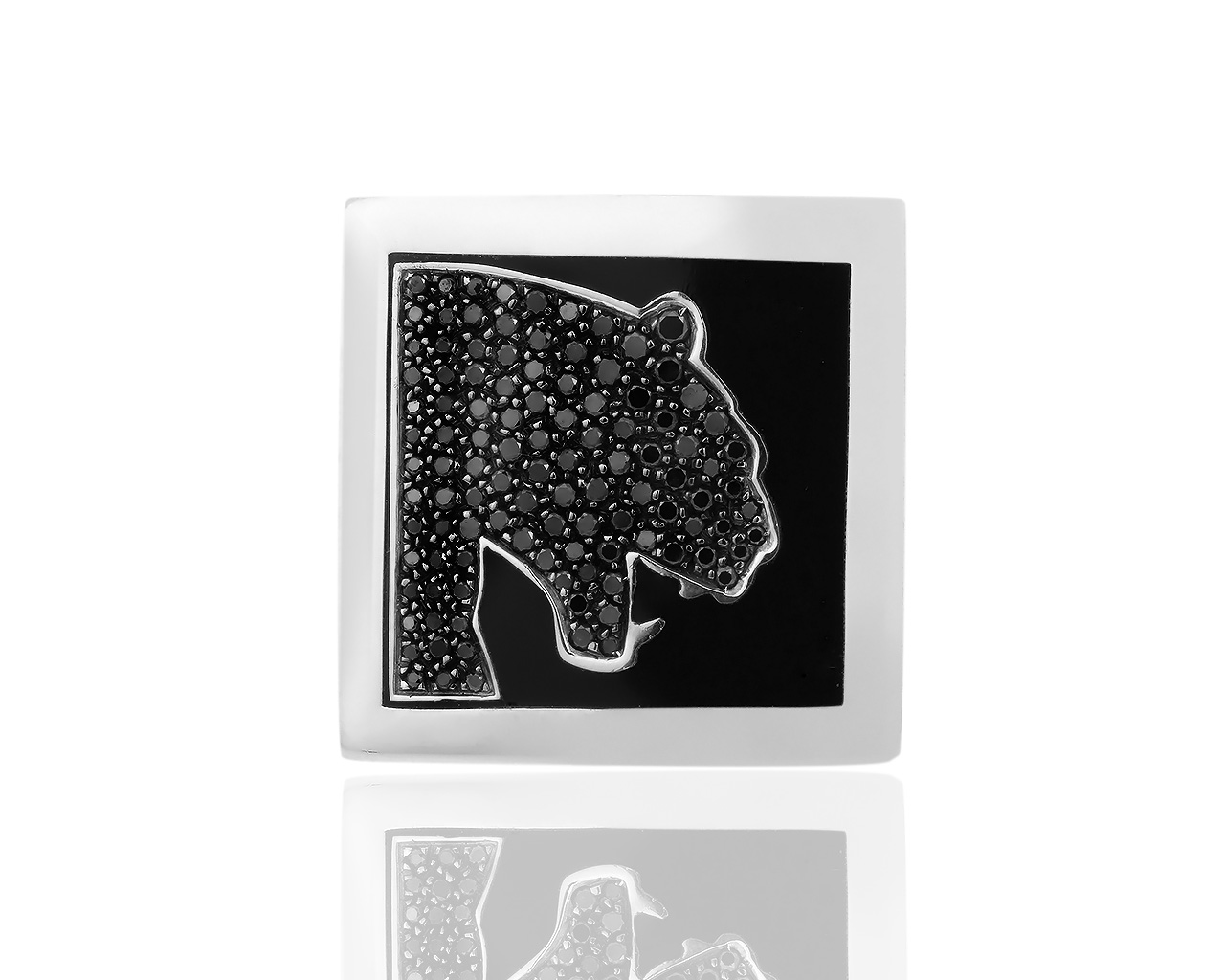 Необычное золотое кольцо с черными бриллиантами Gavello 270219/3