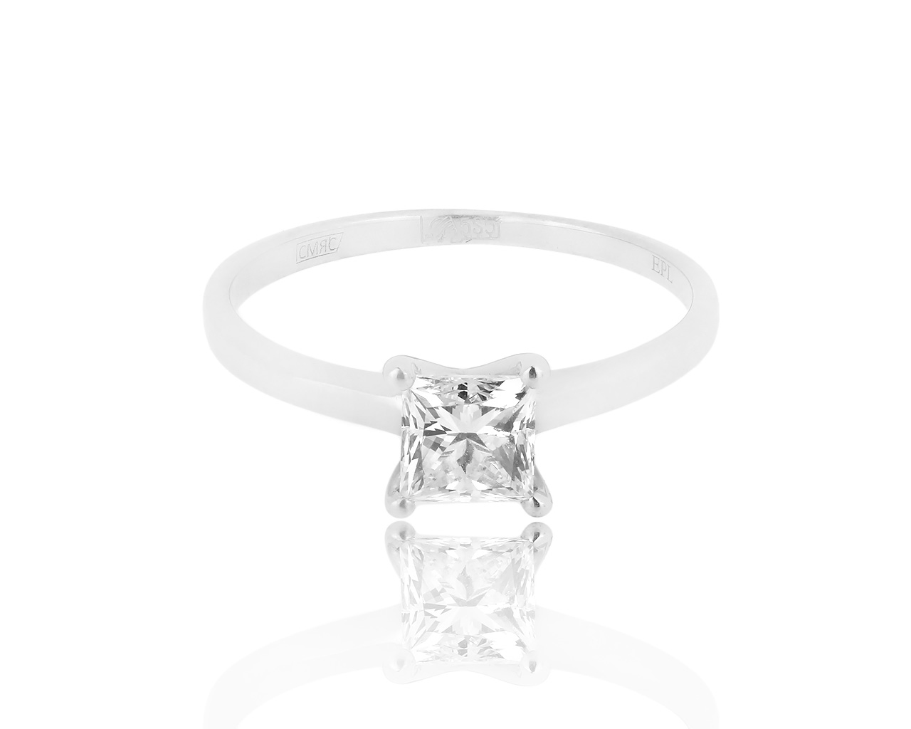 Помолвочное золотое кольцо с бриллиантом 0.63ct 110219/7 Помолвочное золотое кольцо с бриллиантом 0.63ct 110219/7
