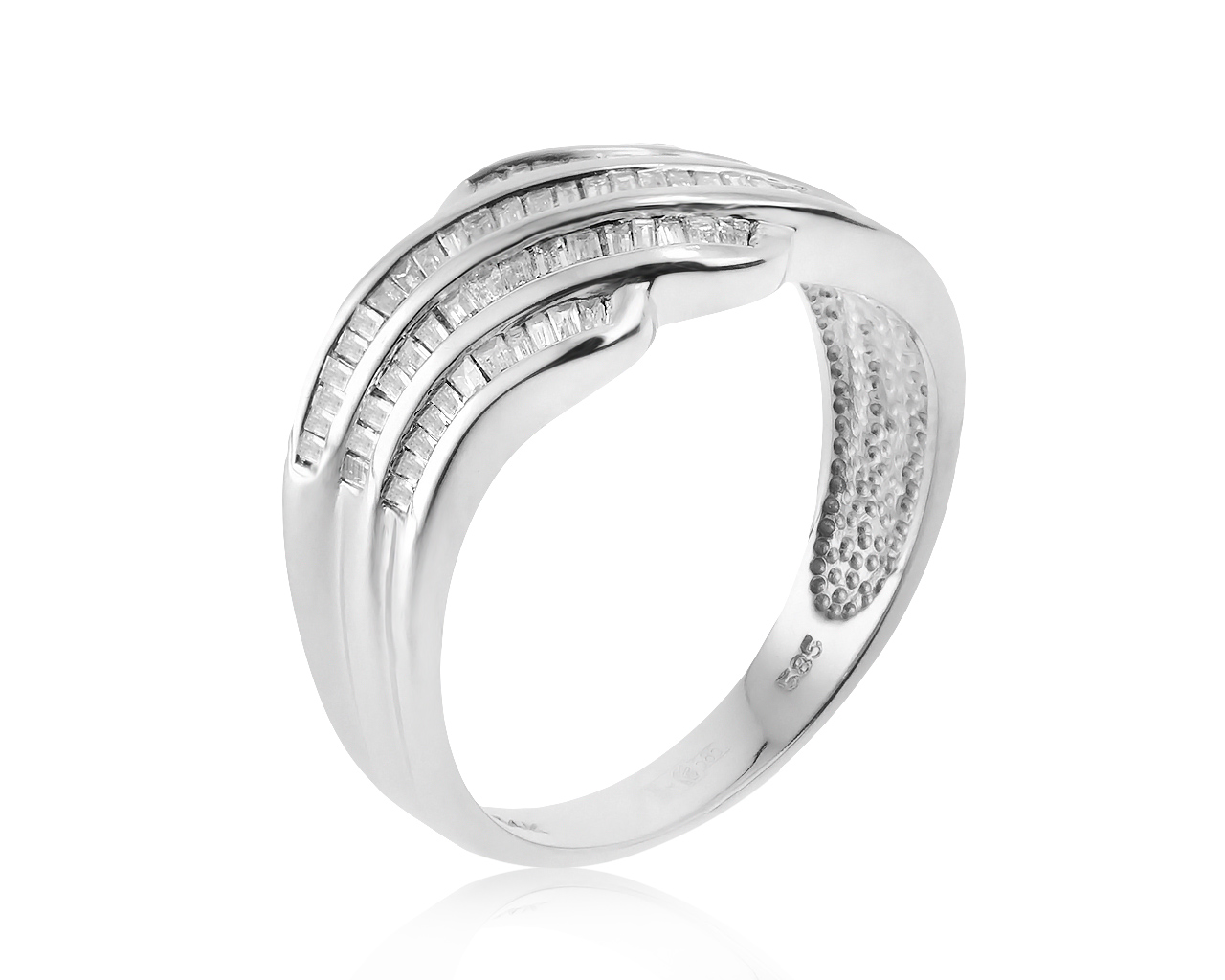 Изящное золотое кольцо с бриллиантами 0.75ct 300421/2 Изящное золотое кольцо с бриллиантами 0.75ct 300421/2