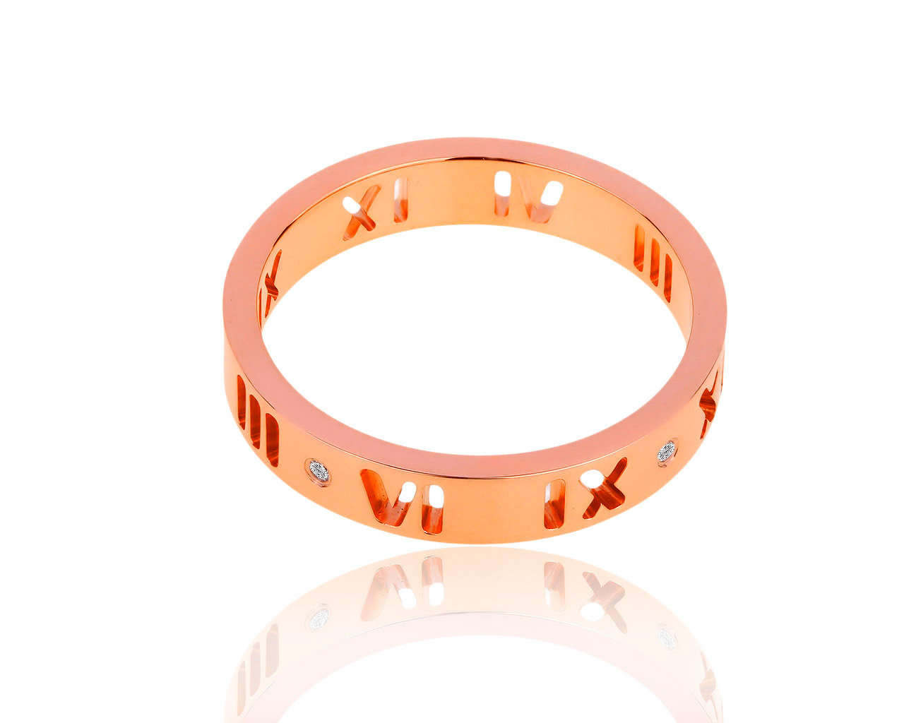 Модное золотое кольцо с бриллиантами Tiffany&Co Atlas