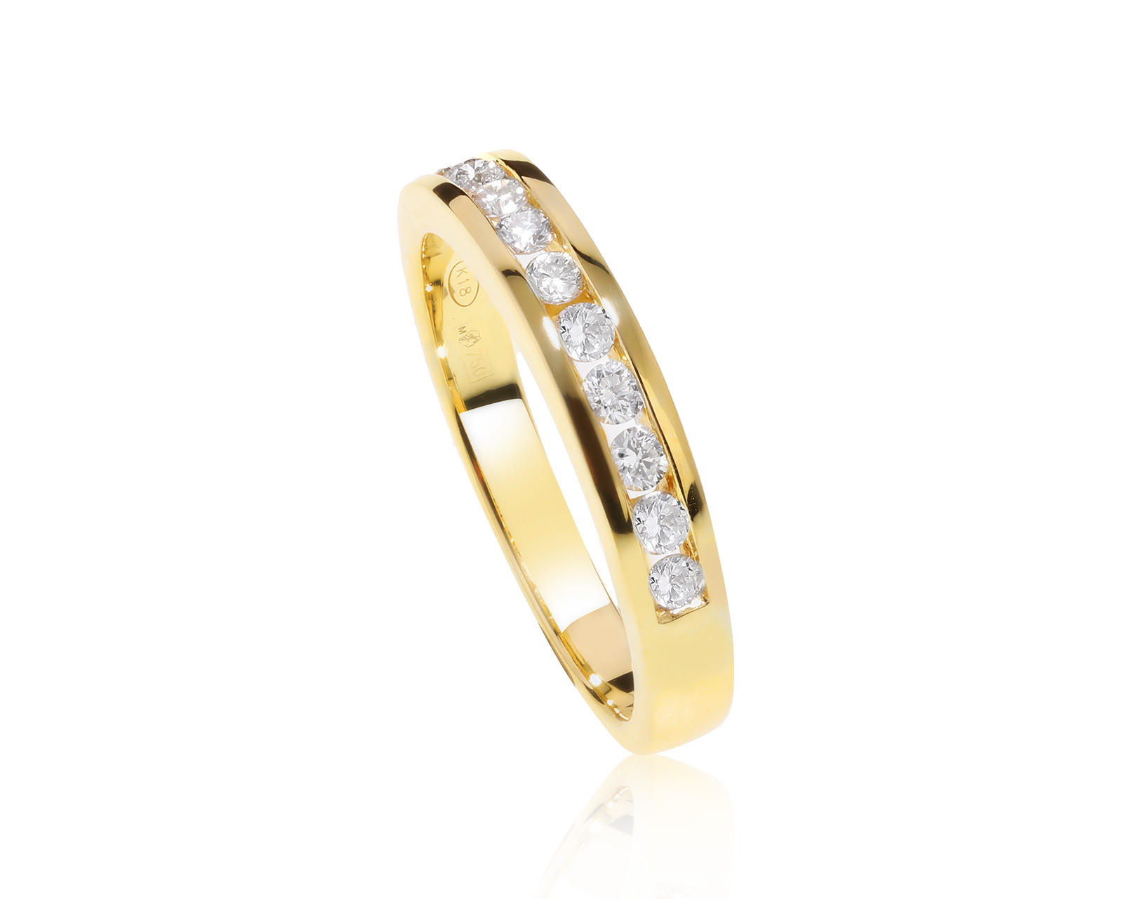 Достойное золотое кольцо с бриллиантами 0.40ct