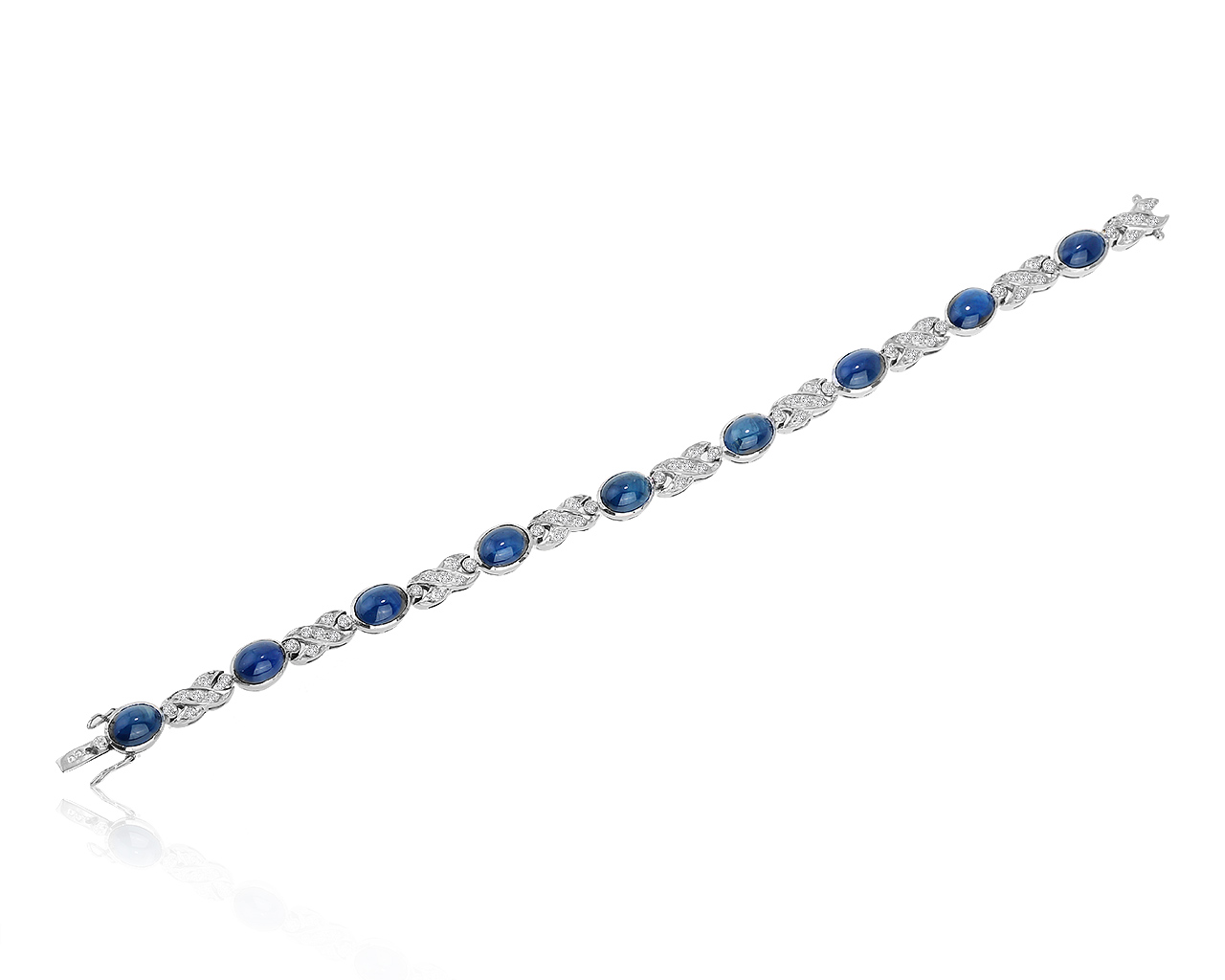 Оригинальный золотой браслет с сапфирами 22.05ct Sign Petti 180421/6