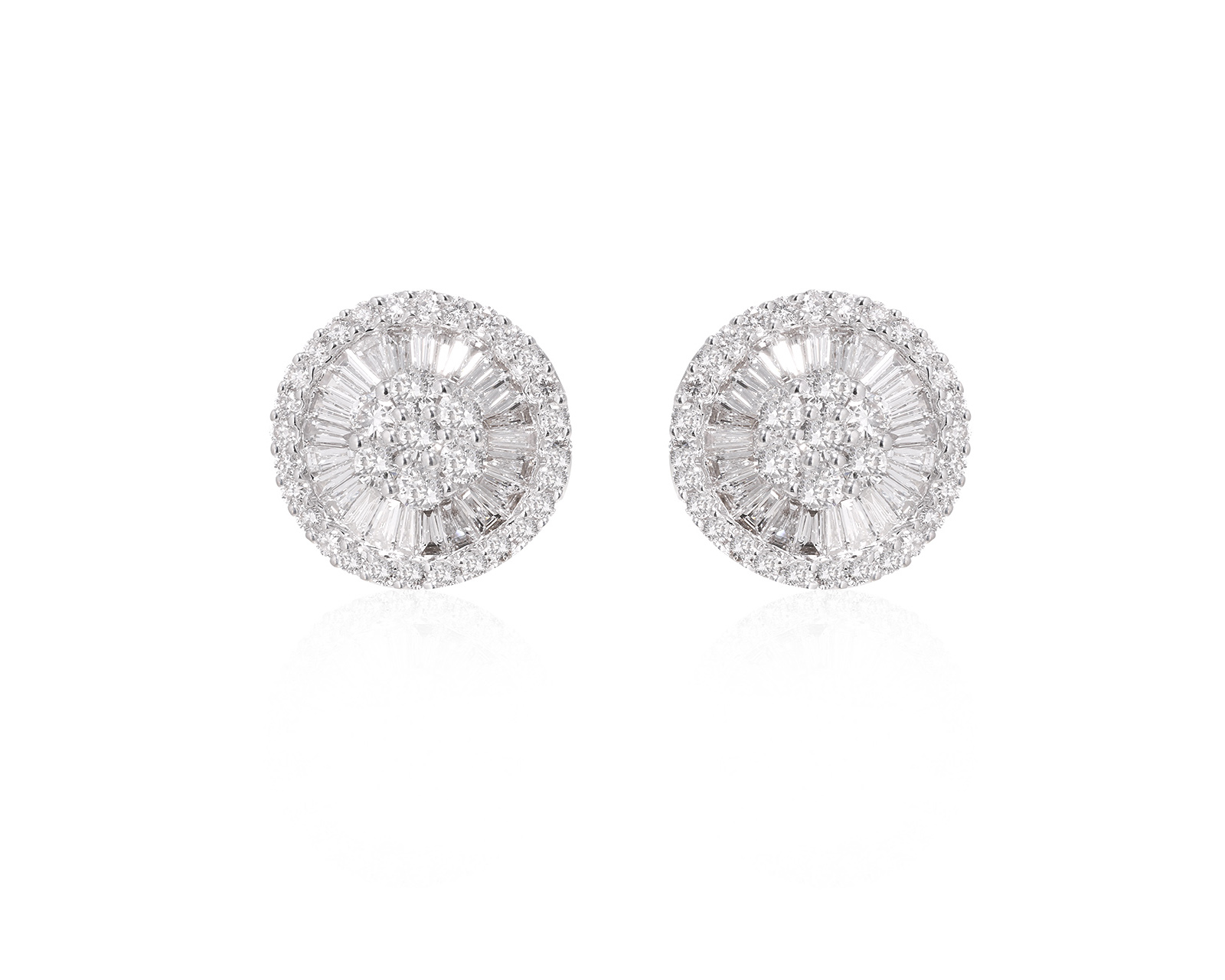 Золотые серьги с бриллиантами 2.44ct 181124/13