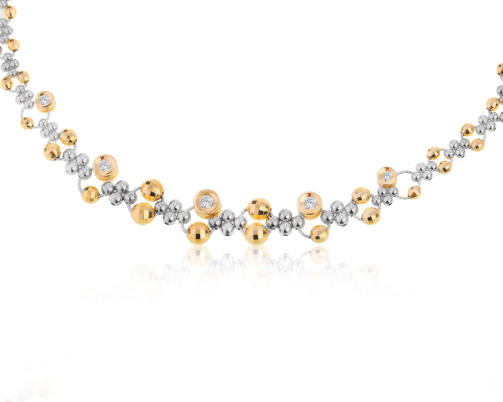 Прекрасное золотое колье с бриллиантами 0.31ct 030222/3