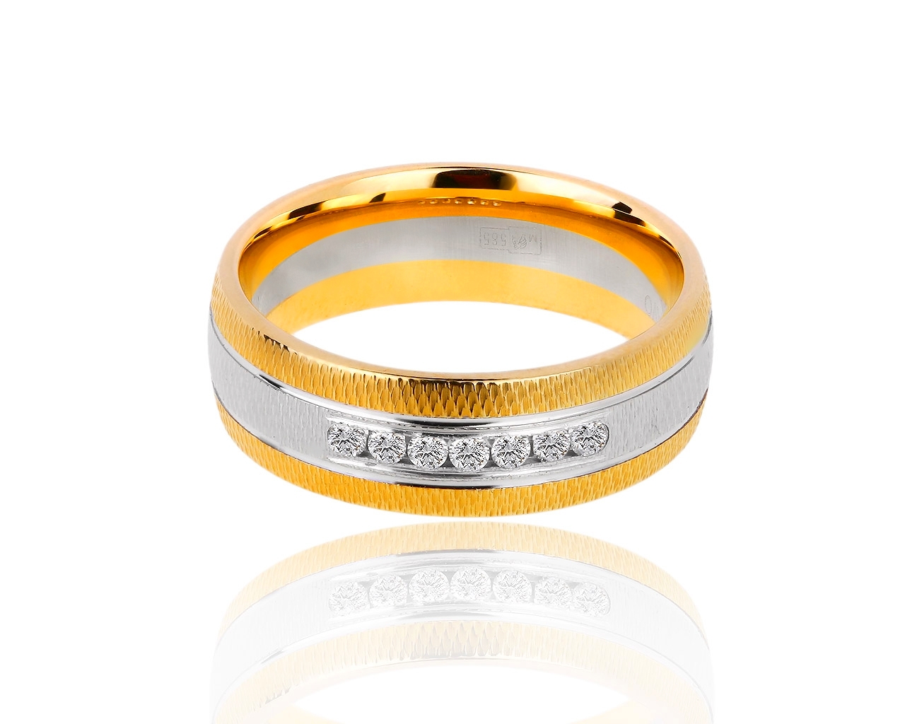 Оригинальное золотое кольцо с бриллиантами 0.10ct Roberto Bravo 270318/7