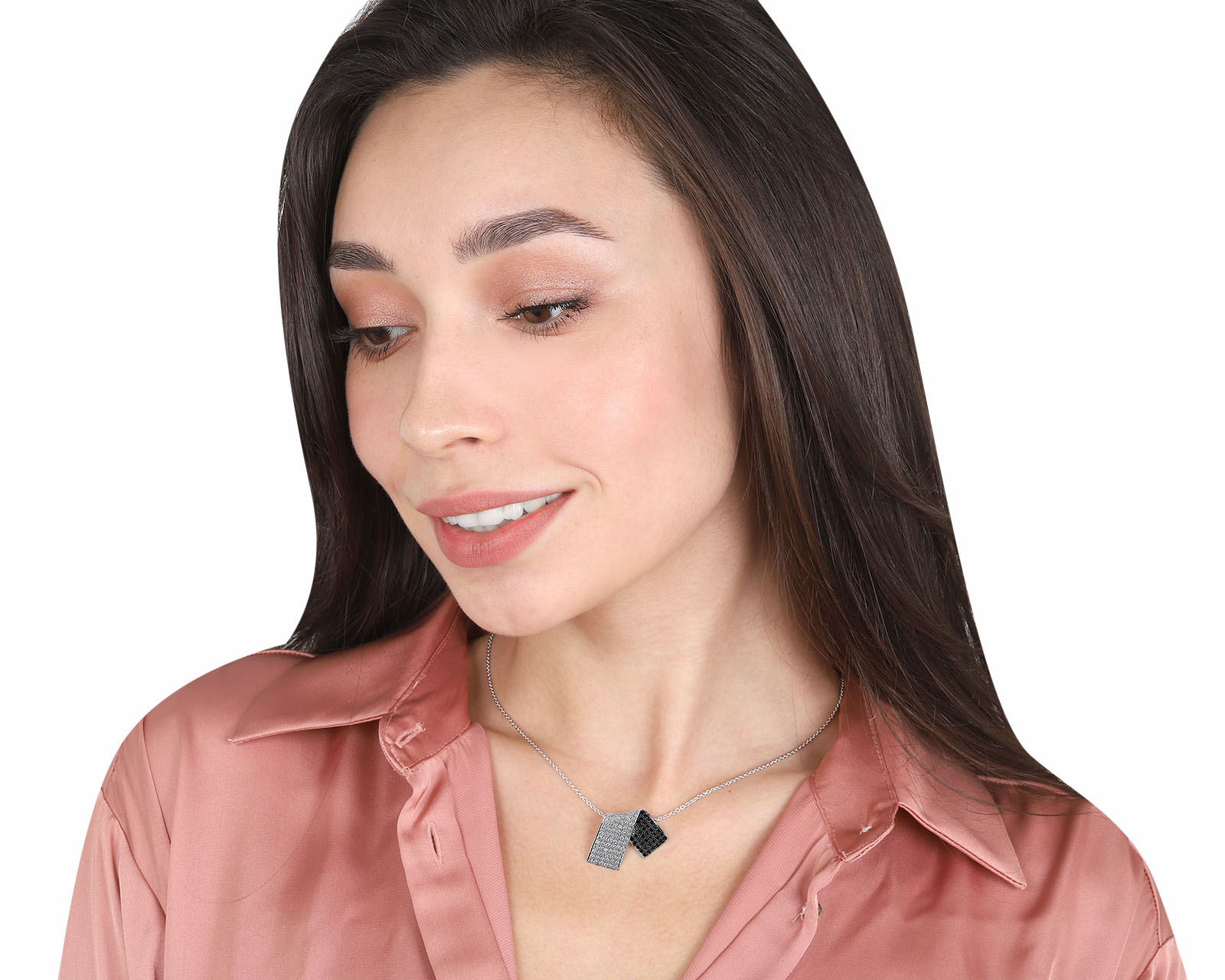 Стильный золотой кулон с бриллиантами 1.69ct