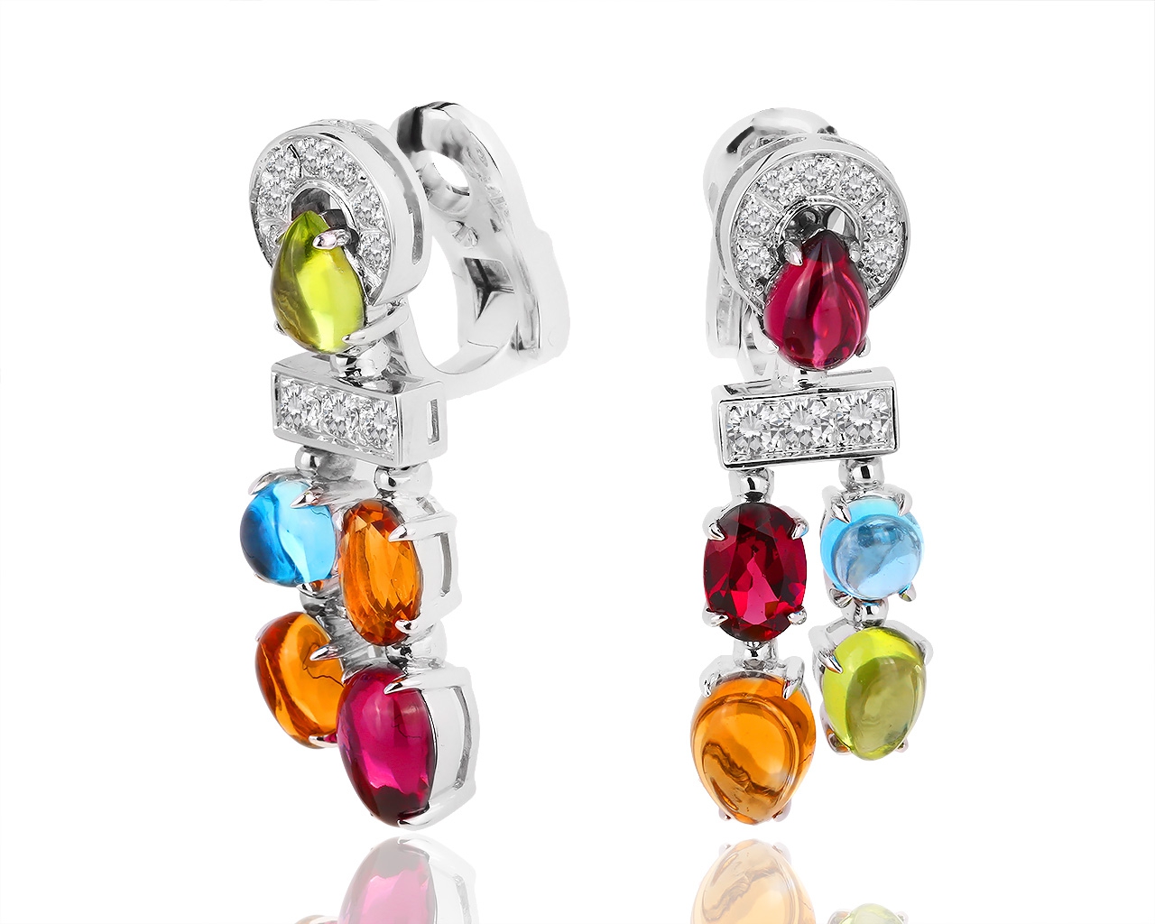 Яркие золотые серьги с бриллиантами 0.59ct Bvlgari Allegra 170119/9