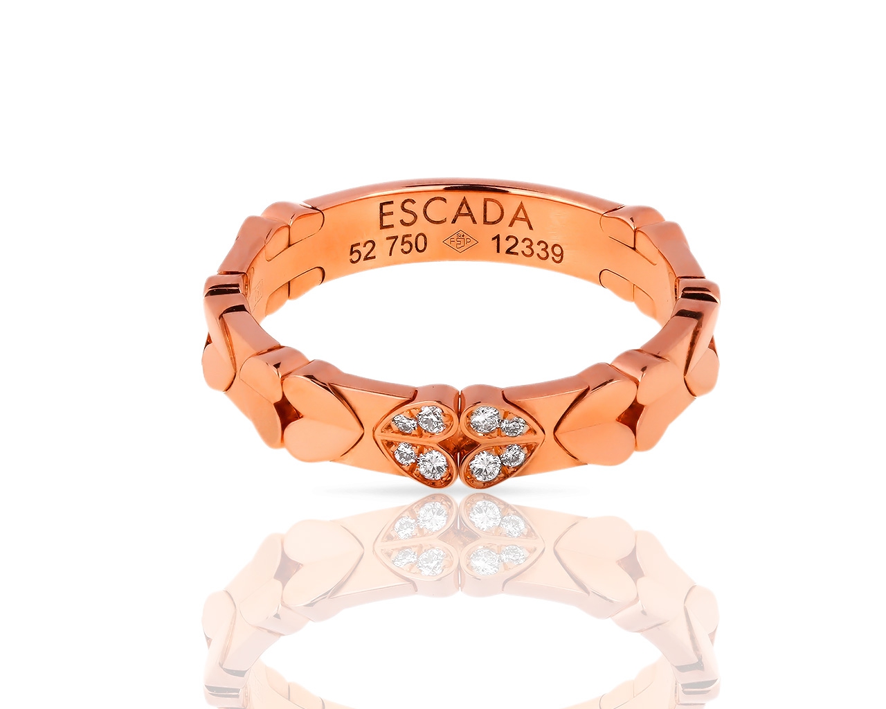 Романтичное золотое кольцо с бриллиантами 0.04ct Escada 240318/7