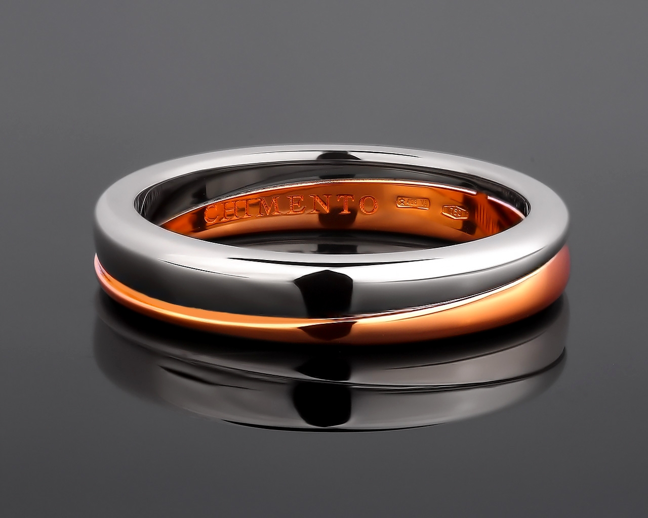 Обручальное золотое кольцо Chimento