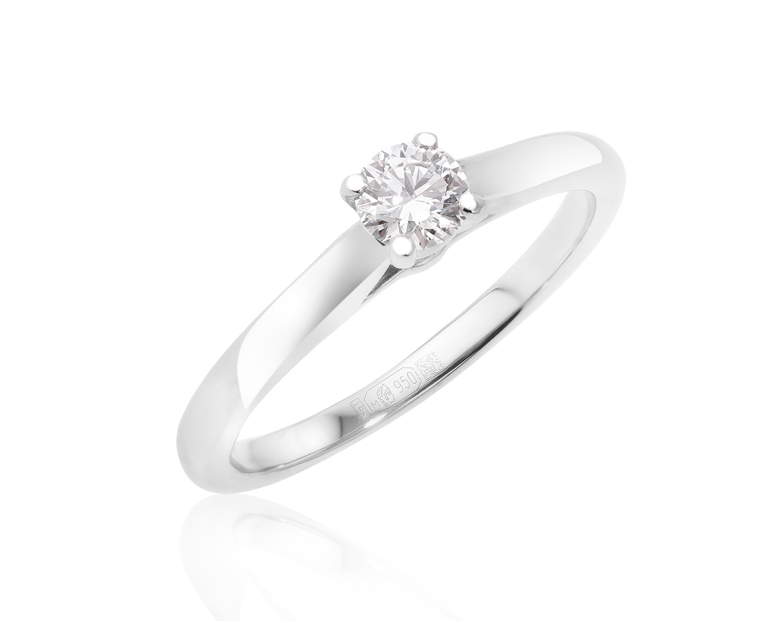 Оригинальное платиновое кольцо Cartier Solitaire 1895 180125/6