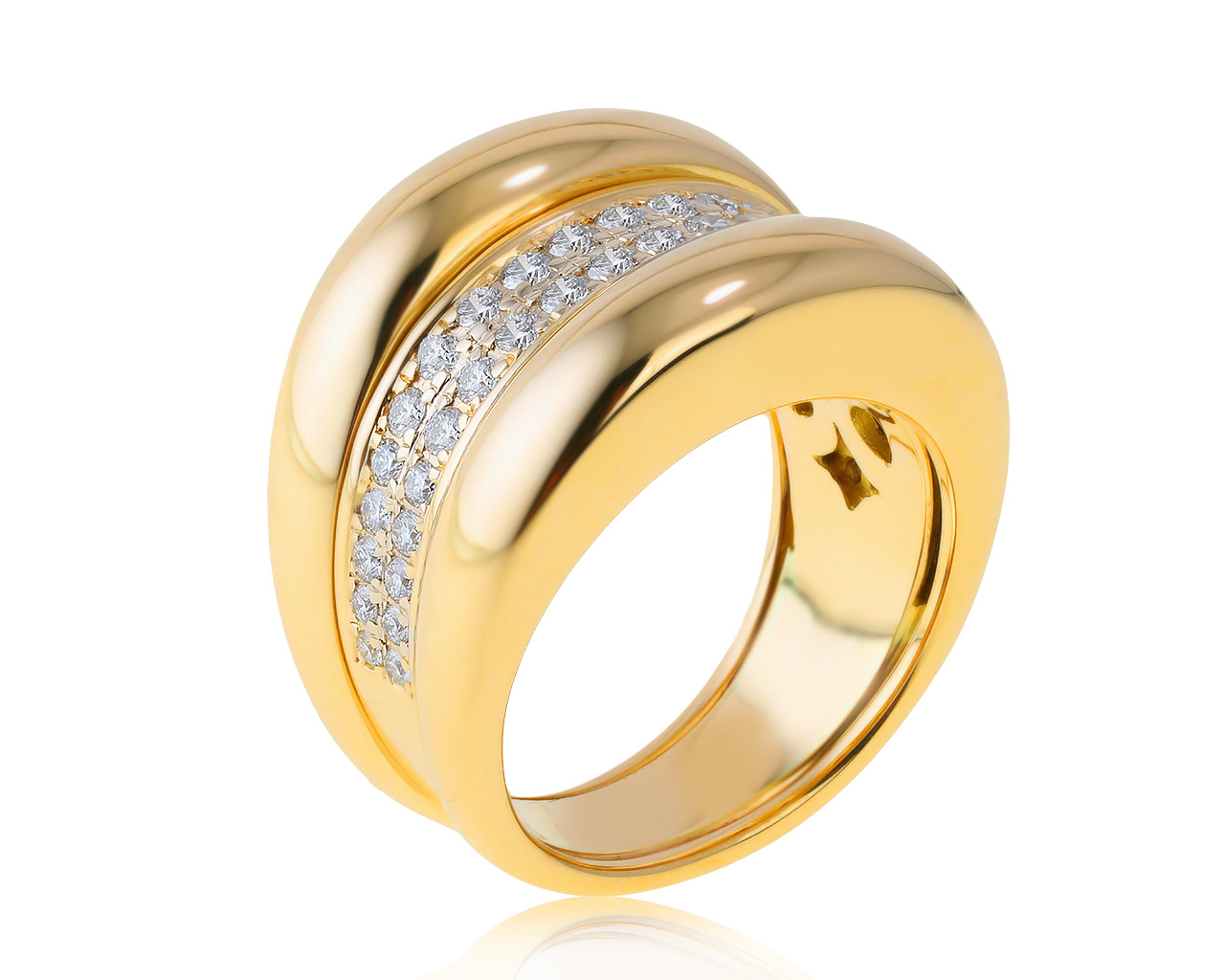 Оригинальное золотое кольцо с бриллиантами 0.65ct Chopard La Strada 260319/023