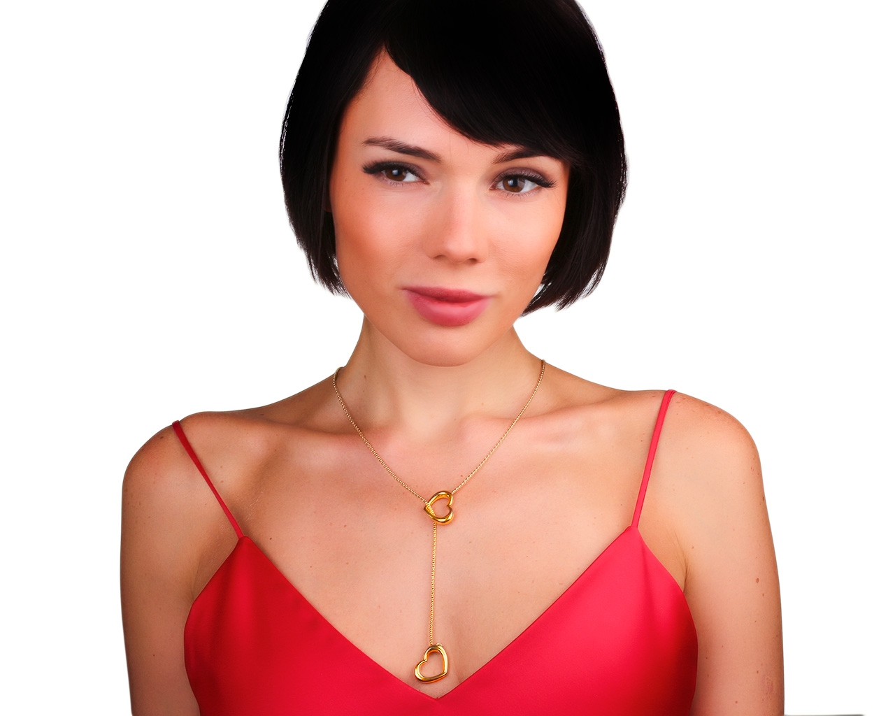 Итальянское романтичное золотое колье