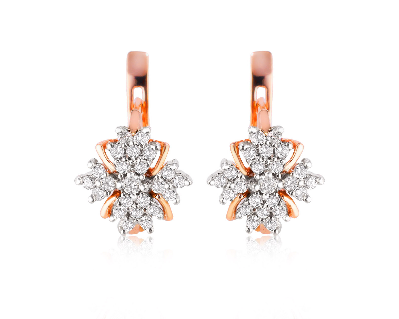 Золотые серьги с бриллиантами 0.62ct 210226/4