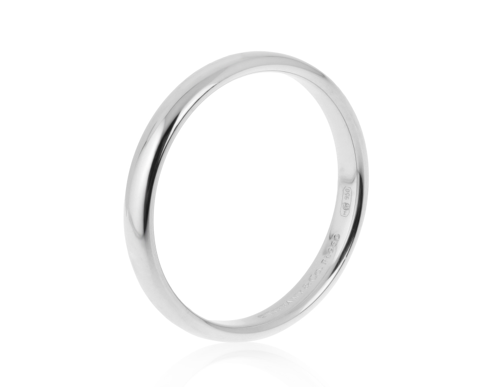 Оригинальное платиновое кольцо Tiffany&Co Classic 120821/10