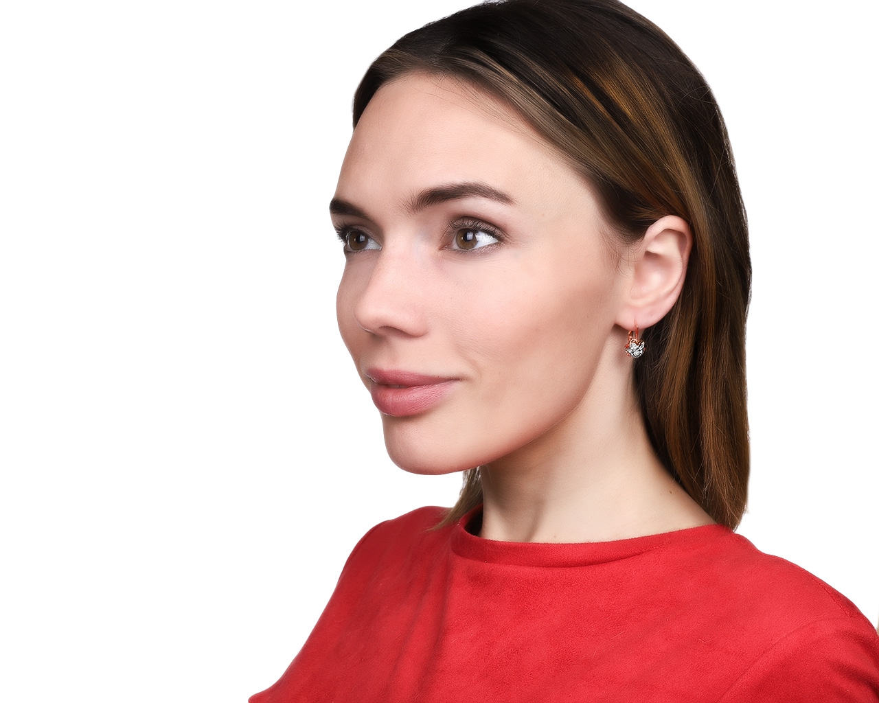 Винтажные золотые серьги с бриллиантами 0.36ct