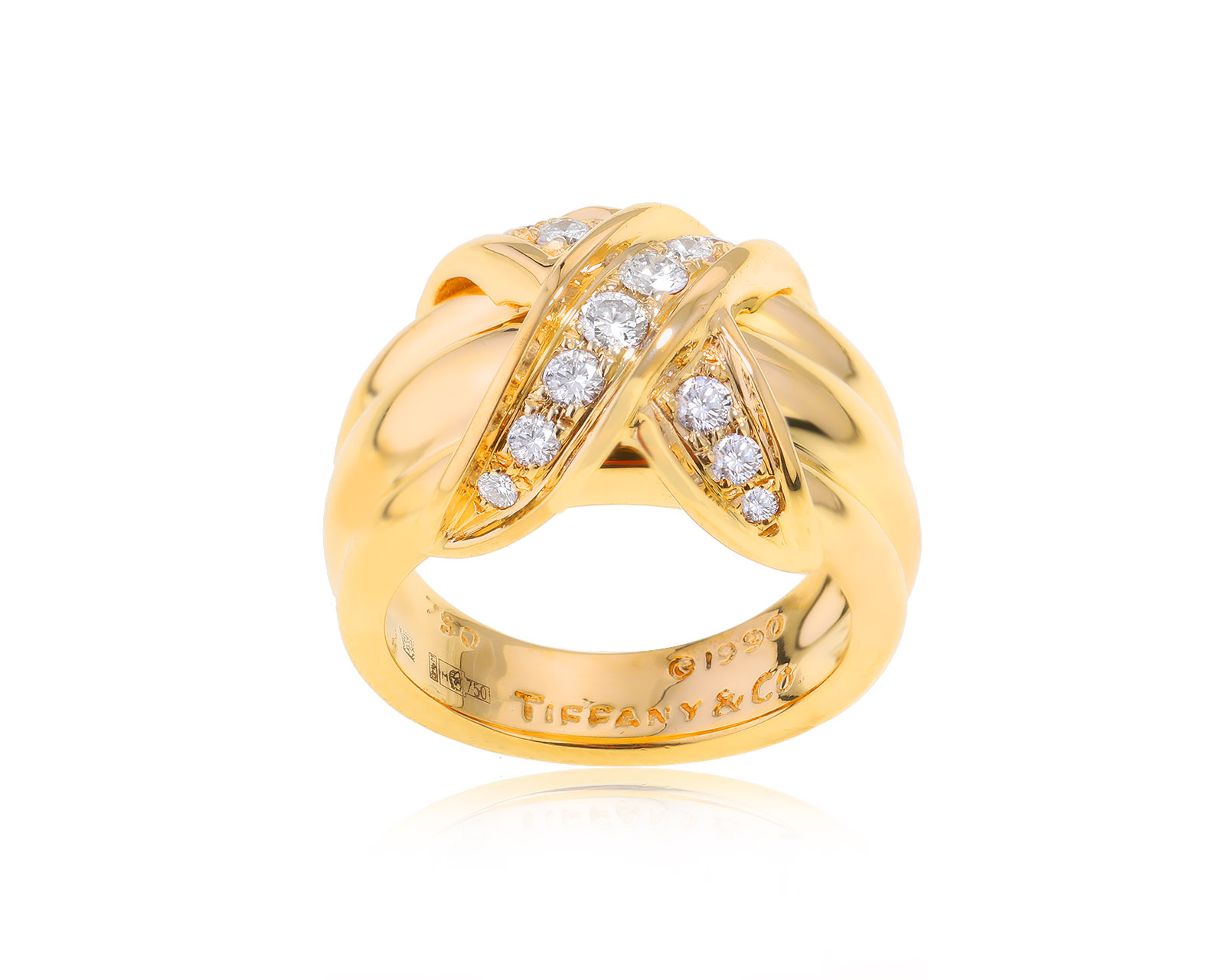 Оригинальное золотое кольцо Tiffany&Co X Vintage 1990 080424/2
