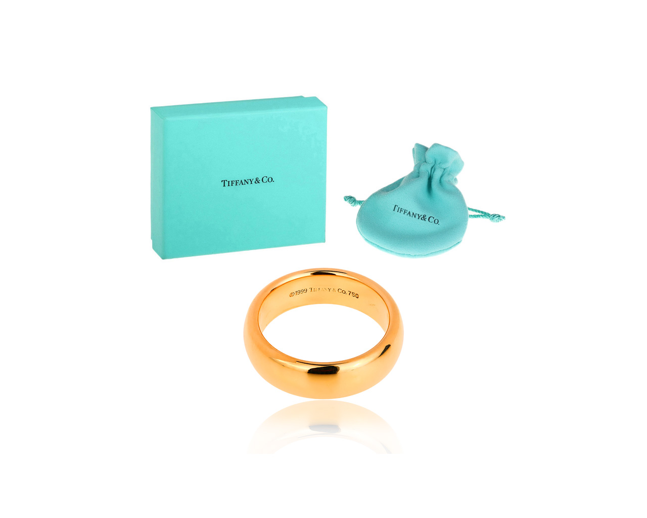Обручальное золотое кольцо Tiffany&Co Classic