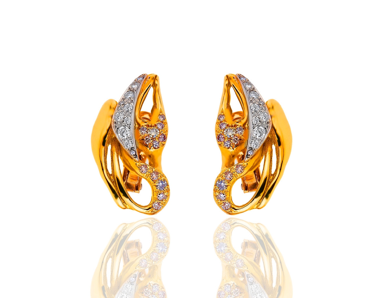 Оригинальные золотые серьги с бриллиантами 0.66ct Annamaria Cammilli 130619/5