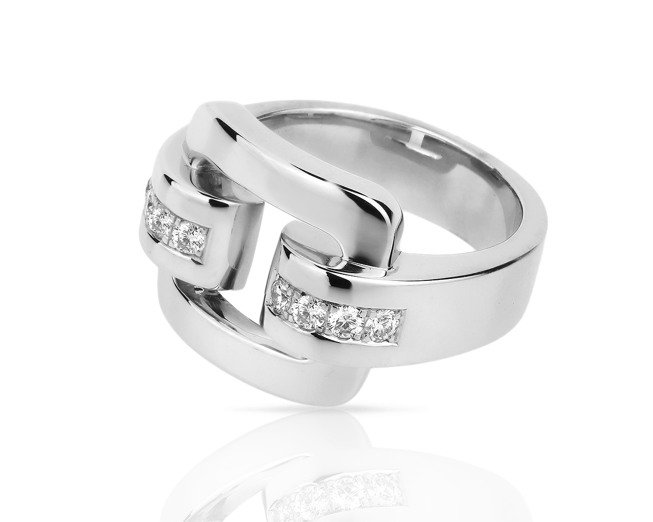 Оригинальное кольцо с бриллиантами 0.22ct Chopard Belt Buckle